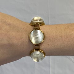 Lalique Carved Crystal Bracelet