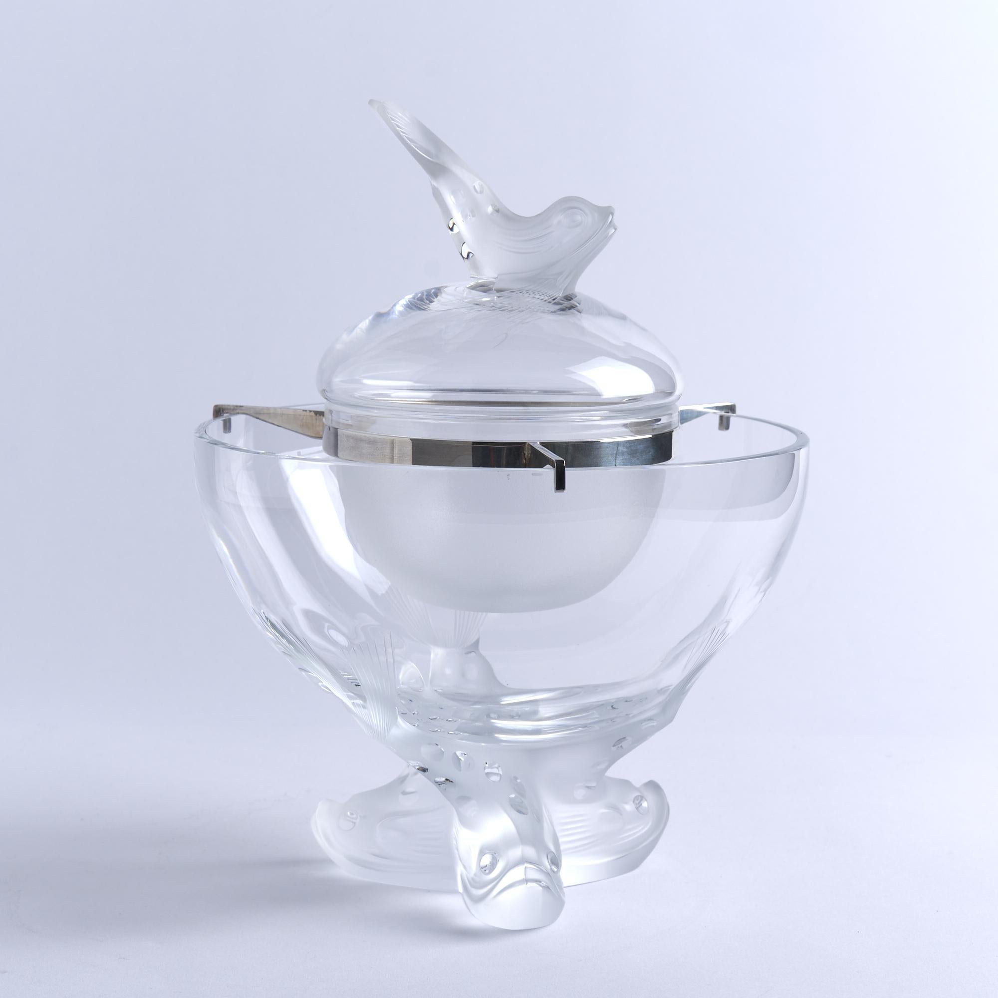Contemporary Lalique Caviar Bowl Server