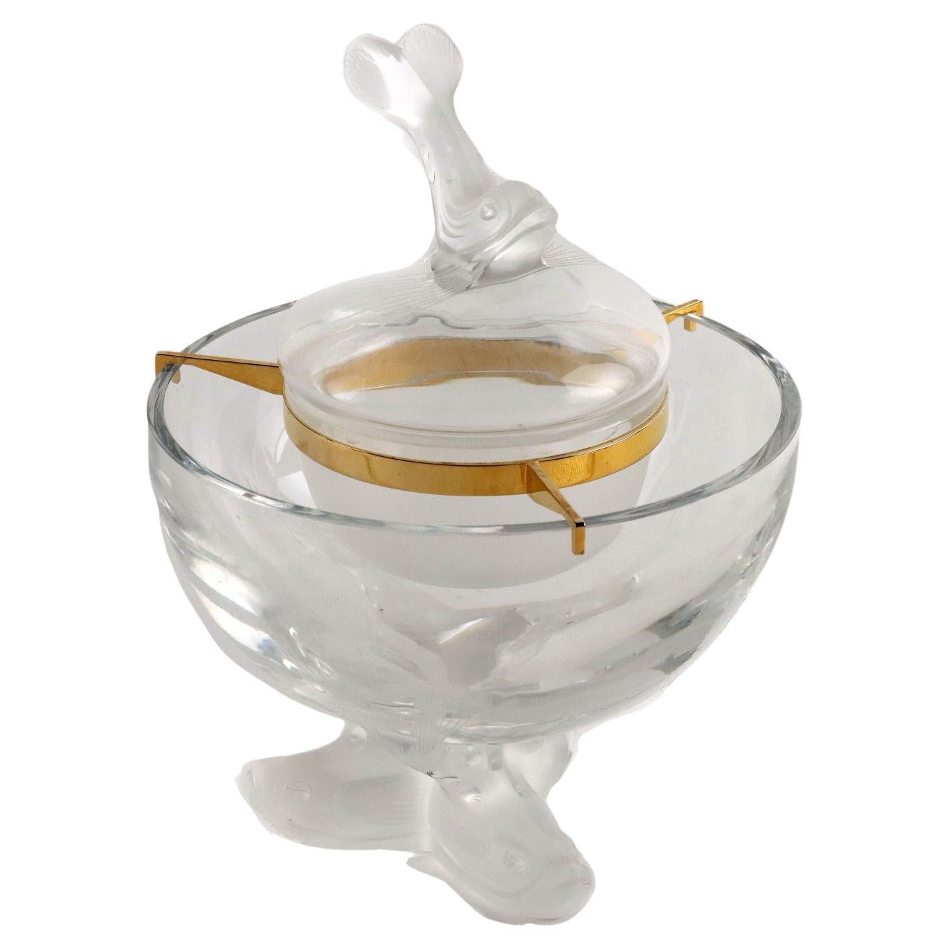 Lalique Caviar Cup Crystal France XX Century For Sale