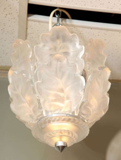 Lalique Ceiling Fixture "Chene"