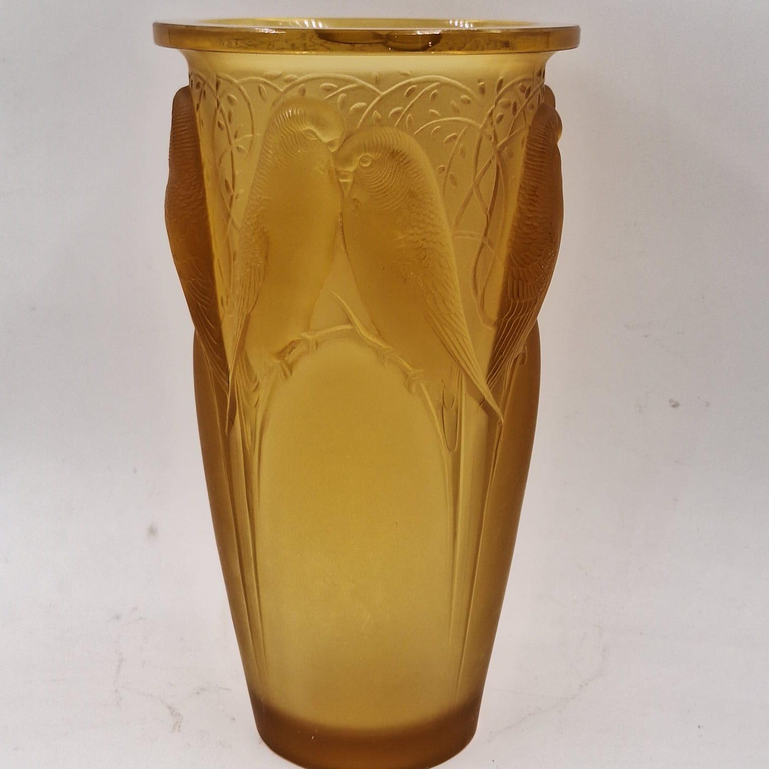 Art Déco Vaso Lalique Ceylan Art déco in vendita