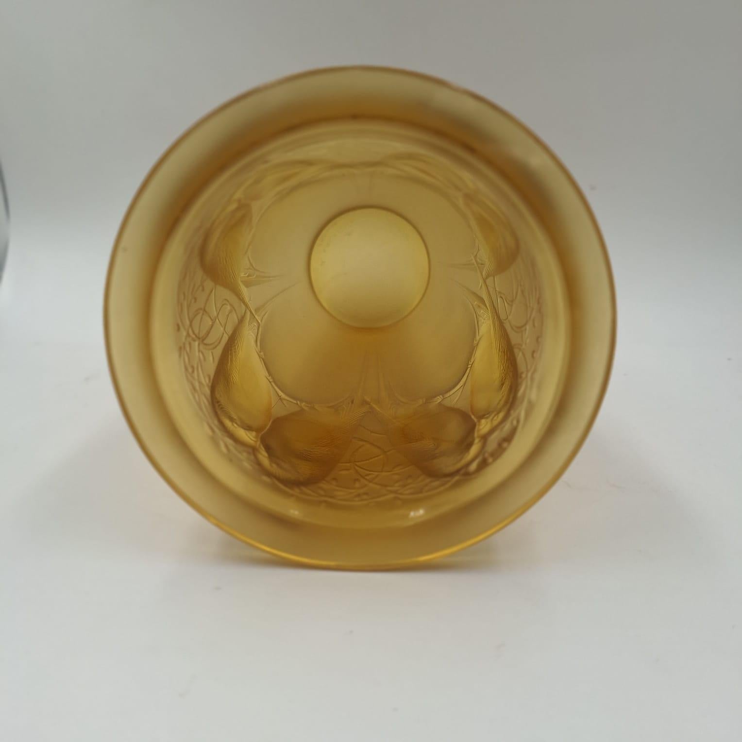 Inizio XX secolo Vaso Lalique Ceylan Art déco in vendita