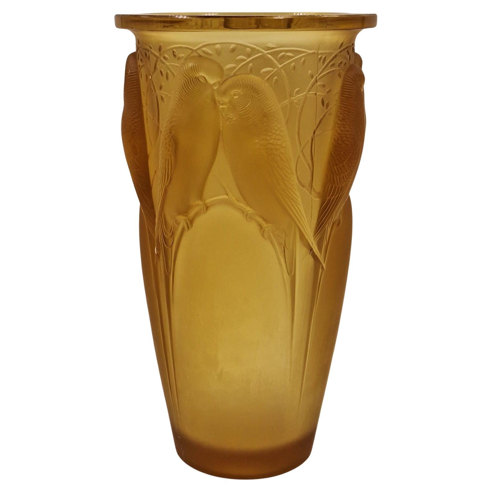 Lalique Ceylan Art deco vase