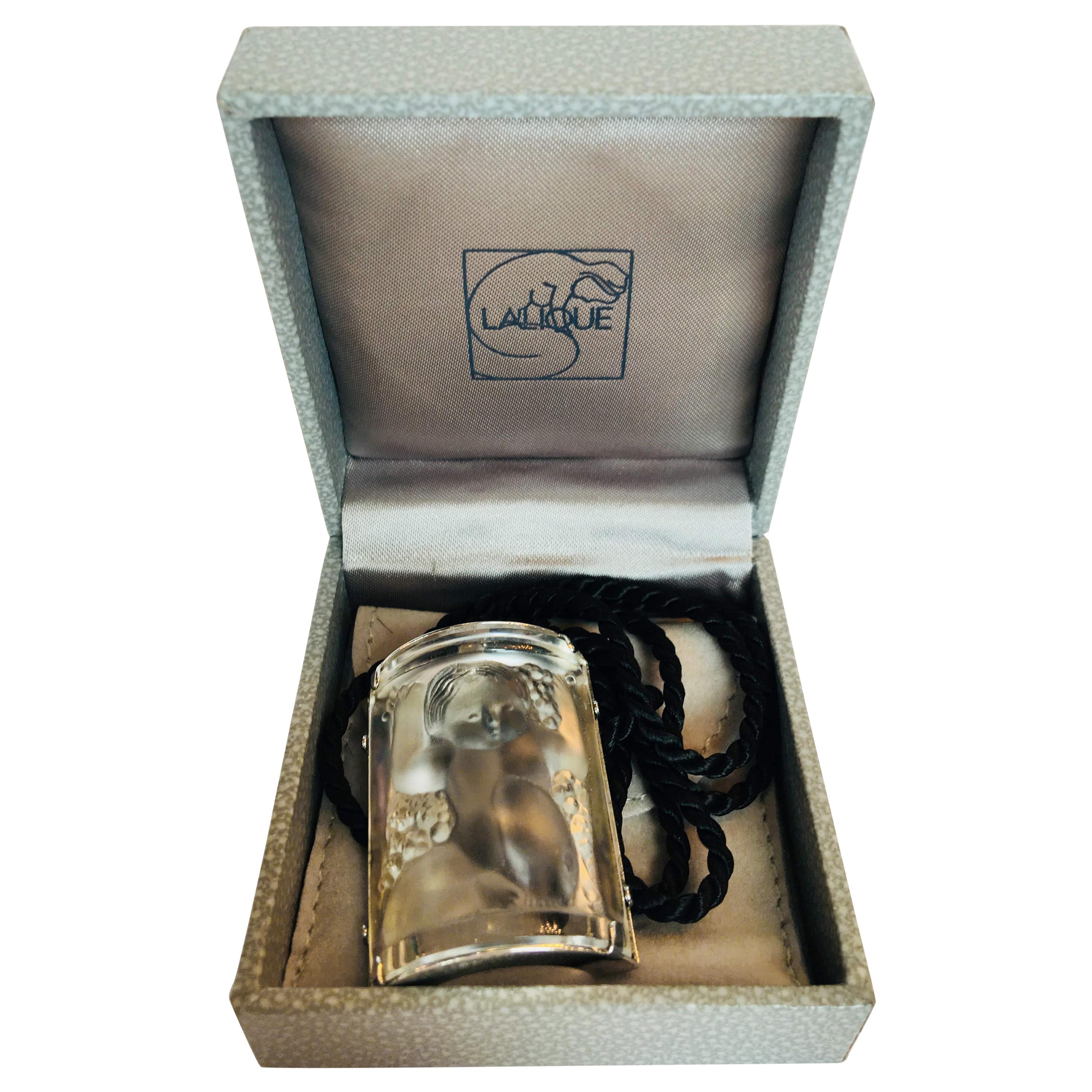 Lalique Cherub Pendant For Sale