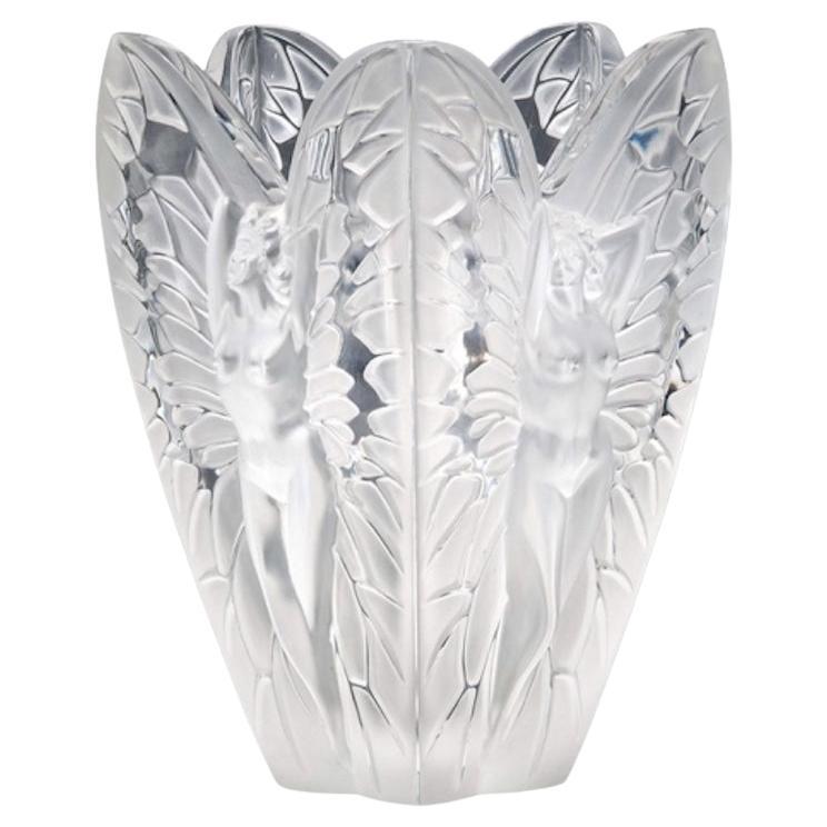 Lalique Chrysalide Vase Frosted and Clear Crystal