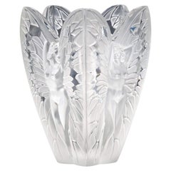 Chrysalide-Vase aus mattiertem und klarem Kristall von Lalique