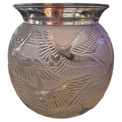 Antique Lalique "Cigogne" Vase From the Linda Ronstadt Collection