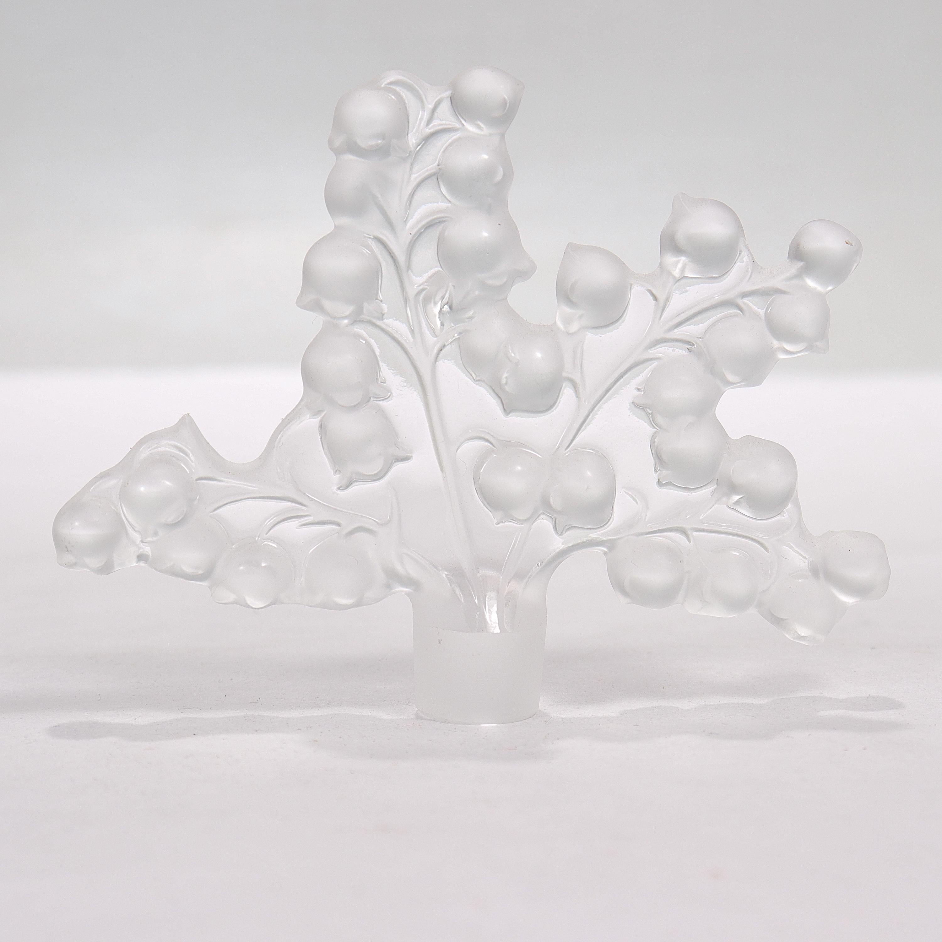 Lalique 'Clairefontaine' Art Glass Perfume Bottle 1