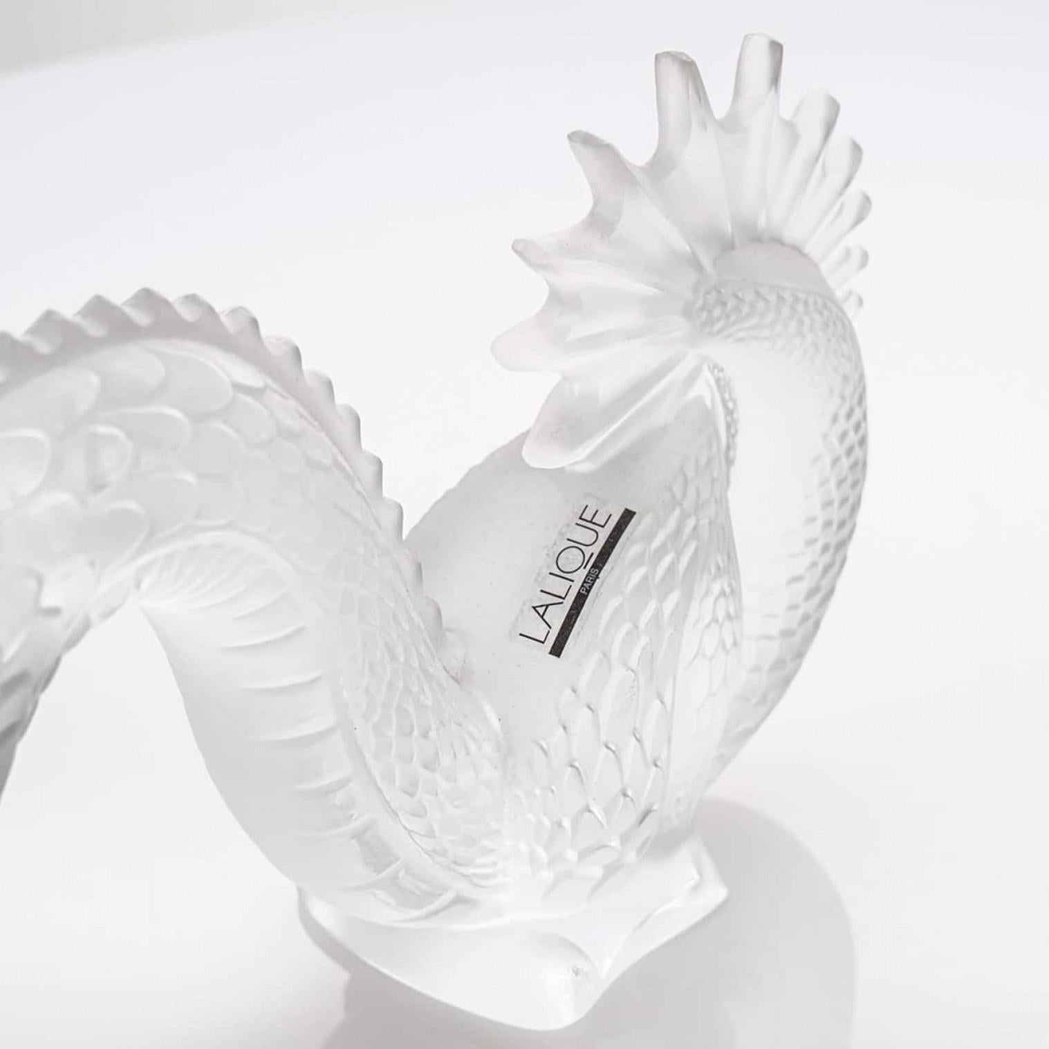 Art Nouveau Scultura di drago in cristallo trasparente di Lalique, Francia in vendita