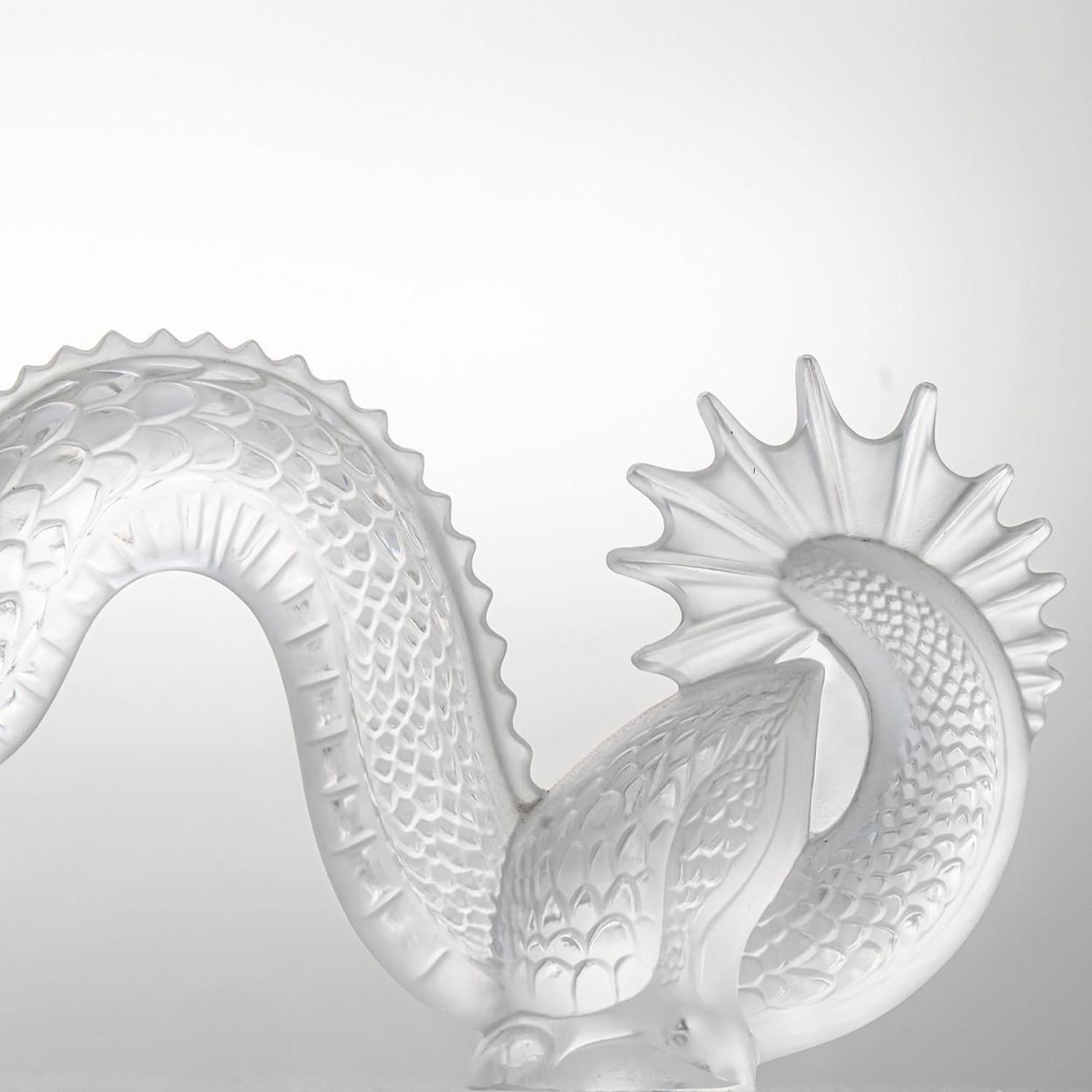 Altro Scultura di drago in cristallo trasparente di Lalique, Francia in vendita