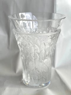 Lalique Clear Crystal Ibis Vase