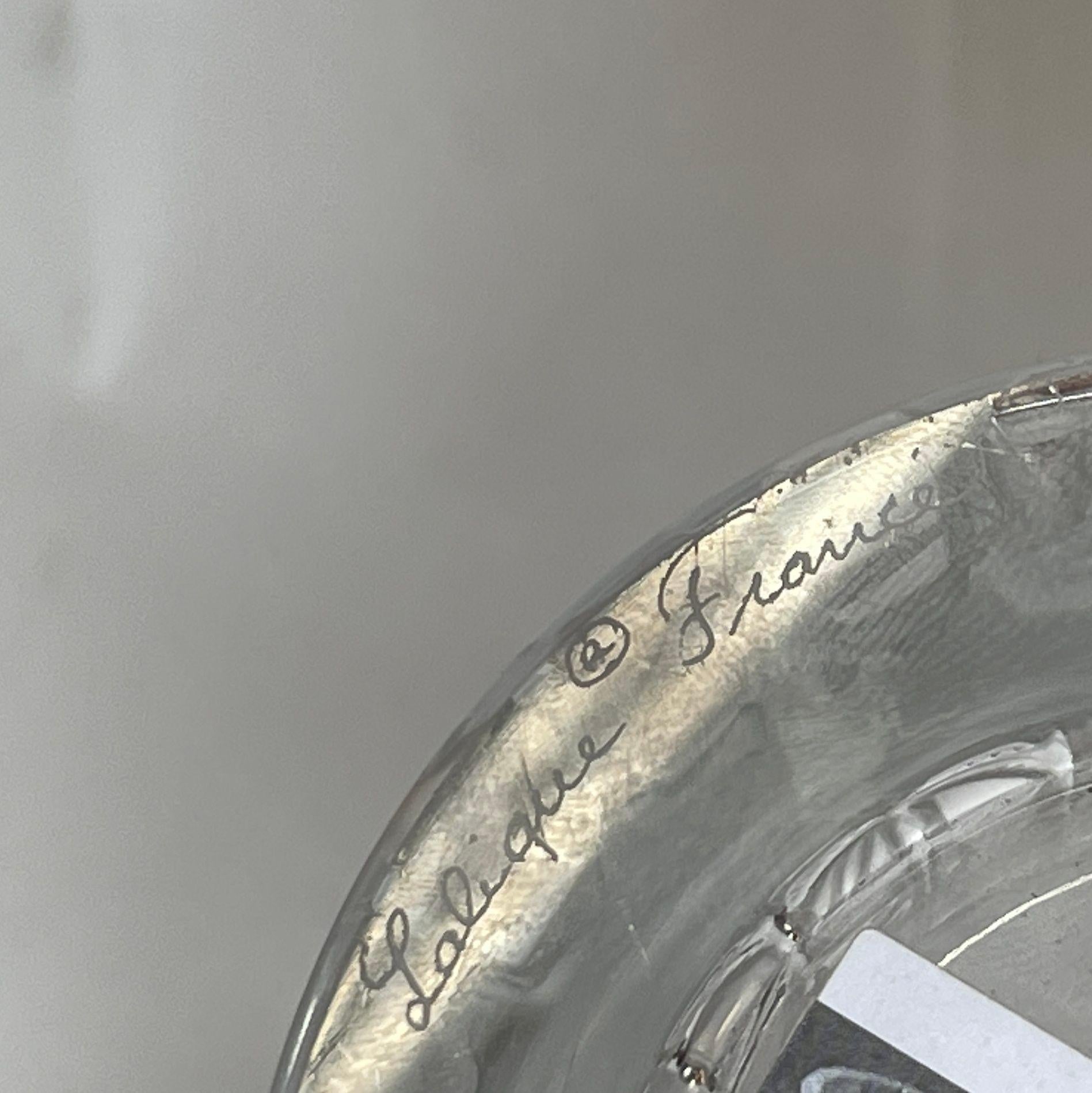 Milieu du XXe siècle Vase Ibis en cristal transparent Lalique en vente