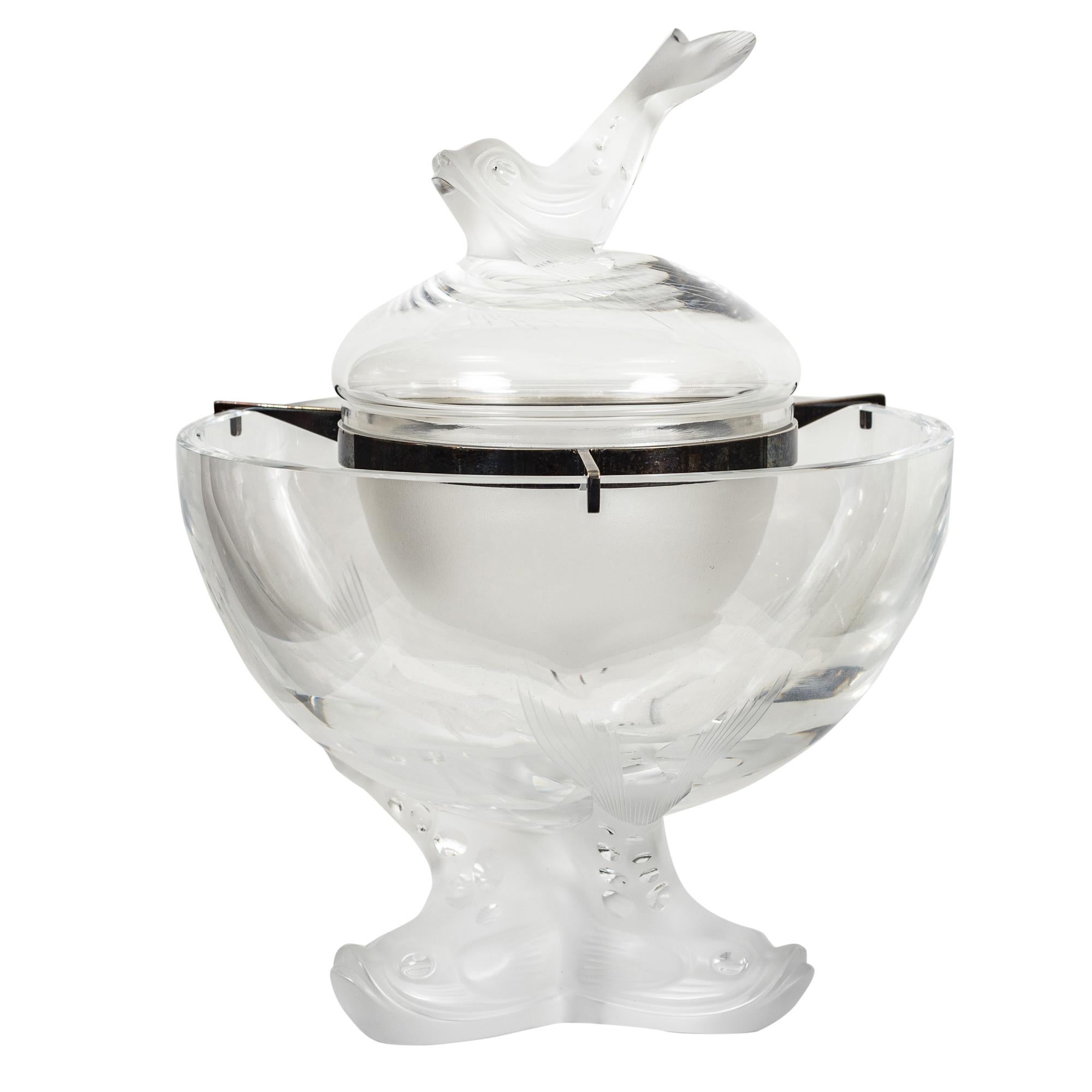 Lalique Clear Crystal Igor Coupe Caviar Cup In Good Condition In West Palm Beach, FL