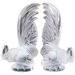 Lalique Coq Nain Cockerel Glass Car Mascot