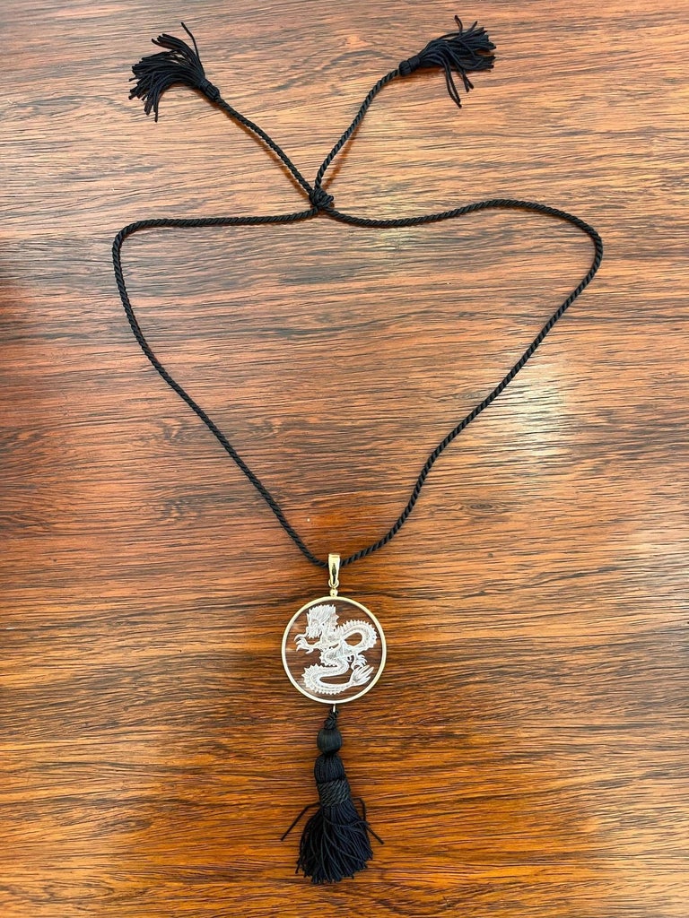 Pendentif Dragon Céleste LALIQUE En Cristal Et Argent - Modèle Neuf Jamais Porté, Couleur Argenté