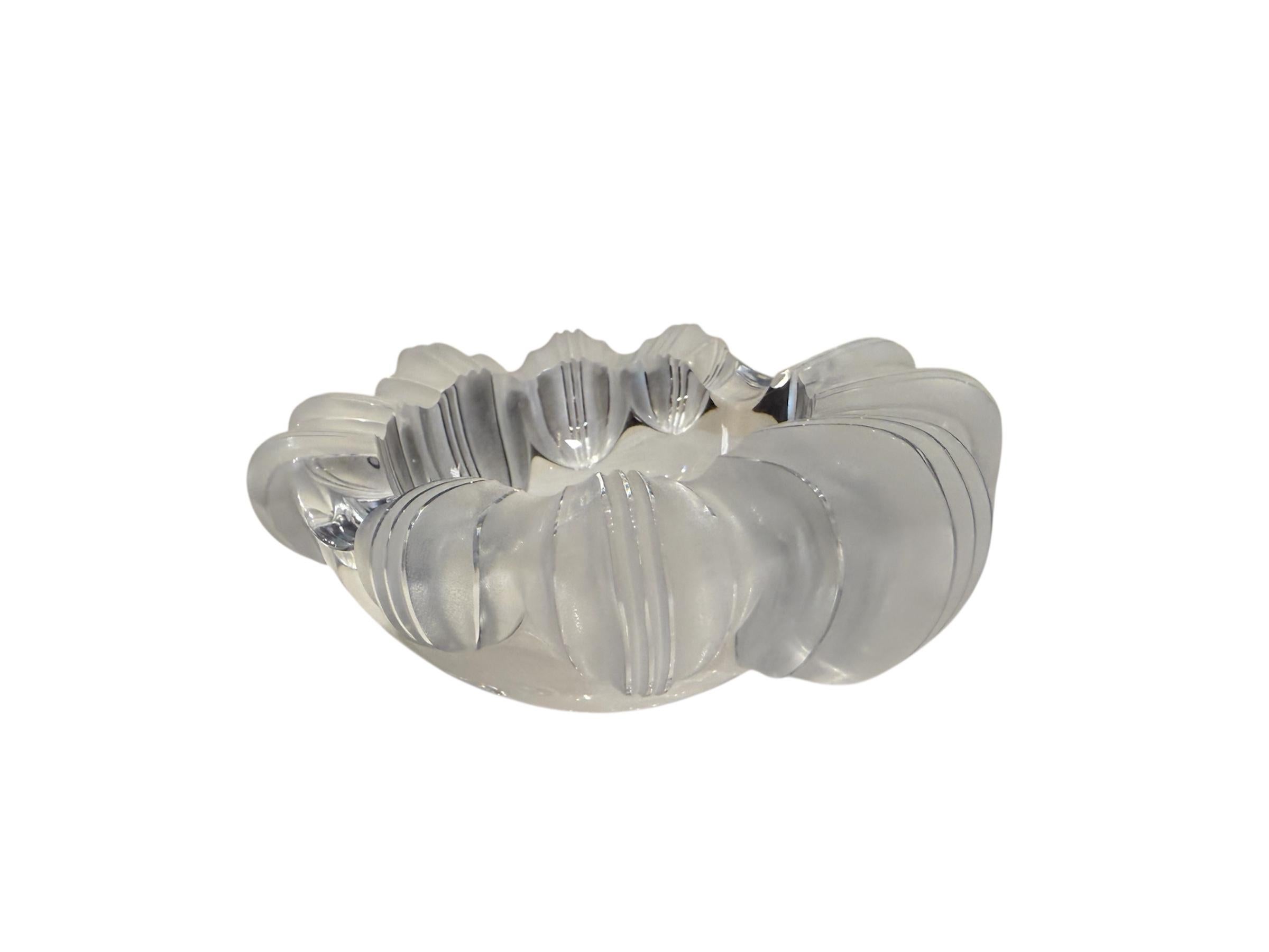 Art Deco Lalique Crystal “Athena” Cigar Ashtray For Sale