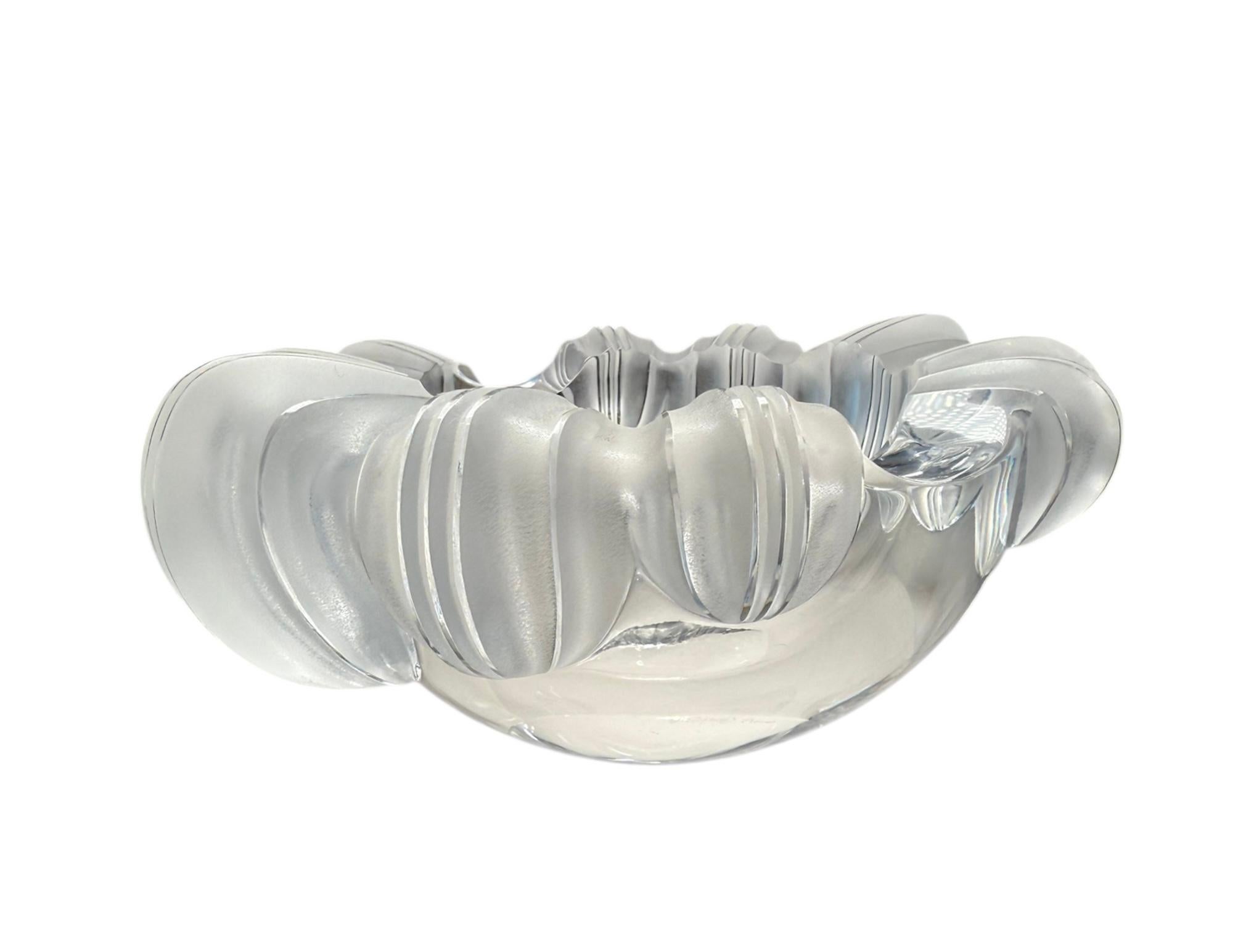 French Lalique Crystal “Athena” Cigar Ashtray For Sale