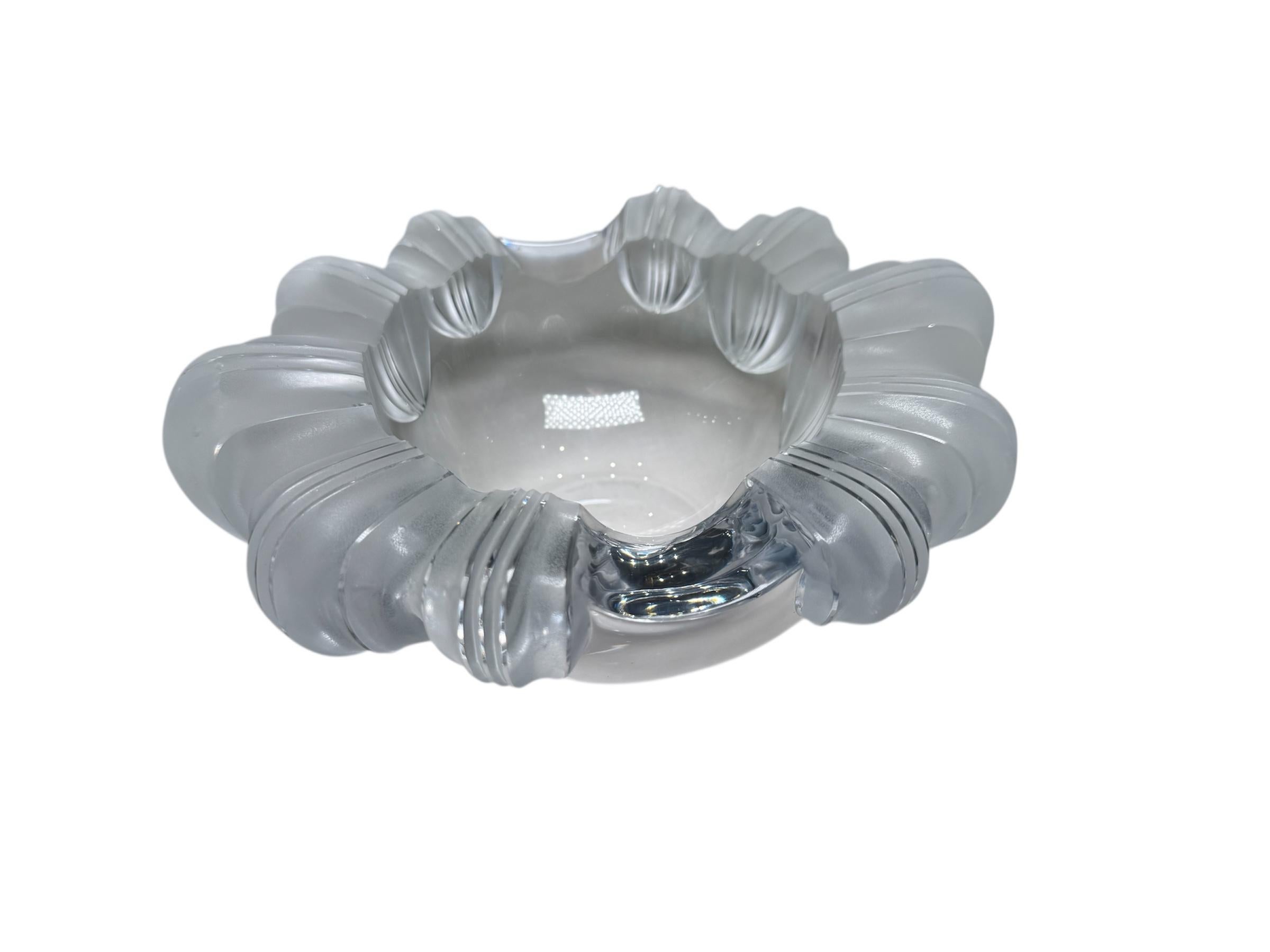 Molded Lalique Crystal “Athena” Cigar Ashtray For Sale