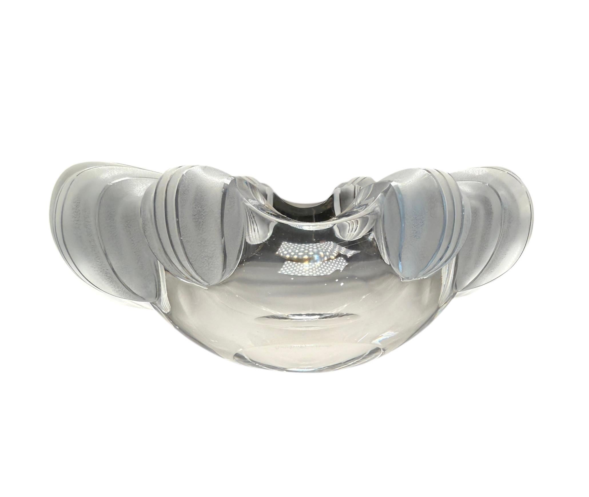 20th Century Lalique Crystal “Athena” Cigar Ashtray For Sale