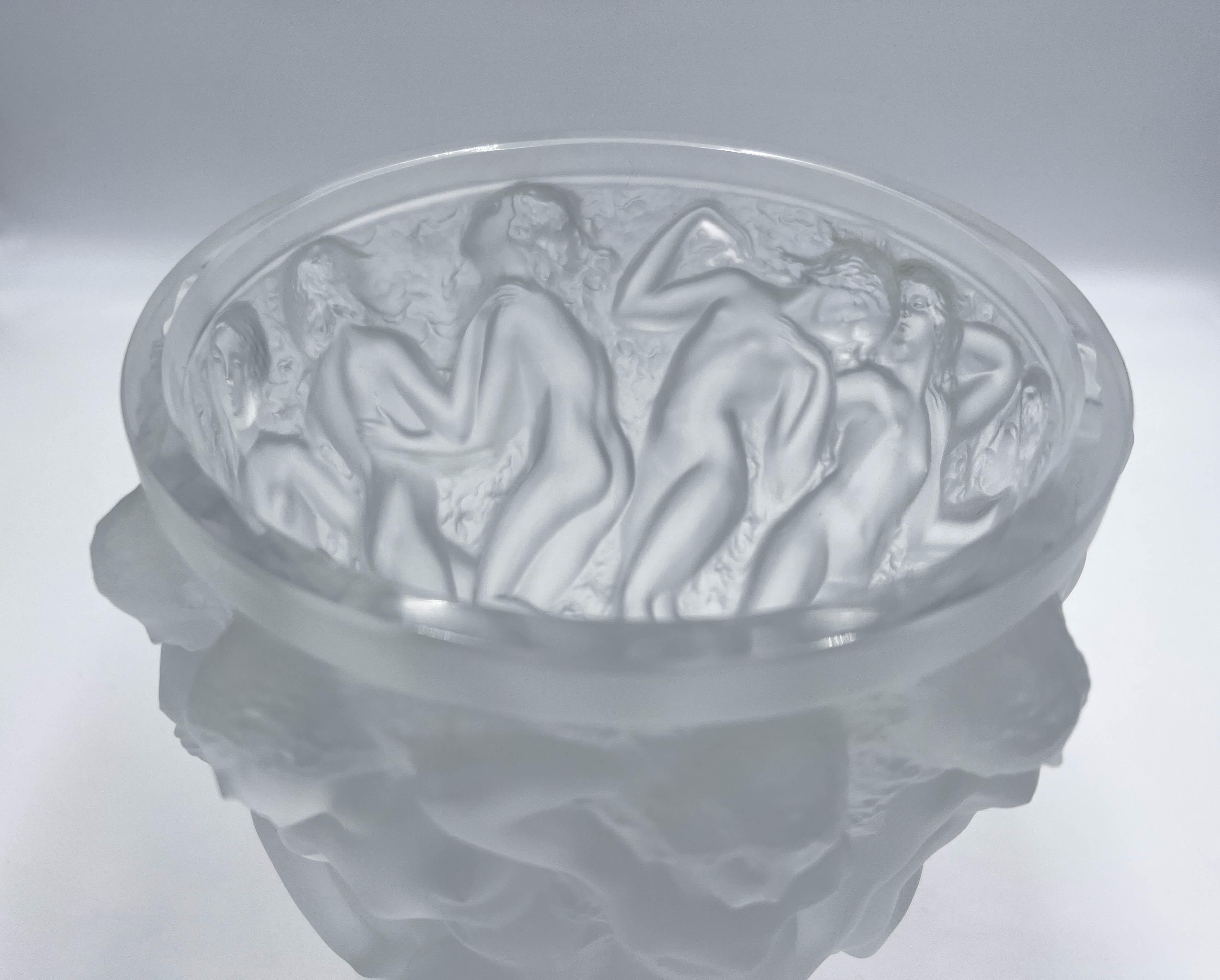 Lalique Crystal Bacchantes Vase 5