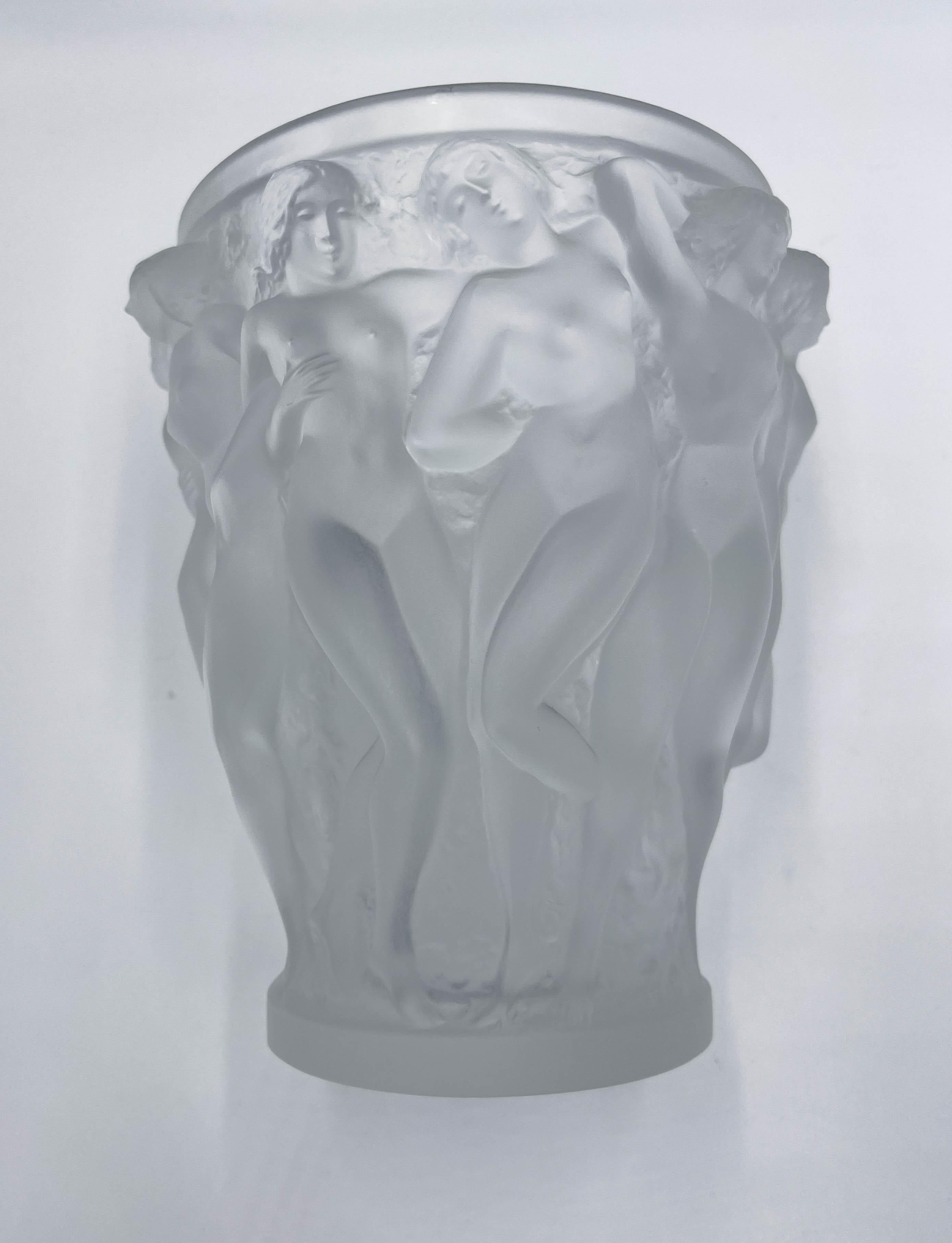 Lalique Crystal Bacchantes Vase 8