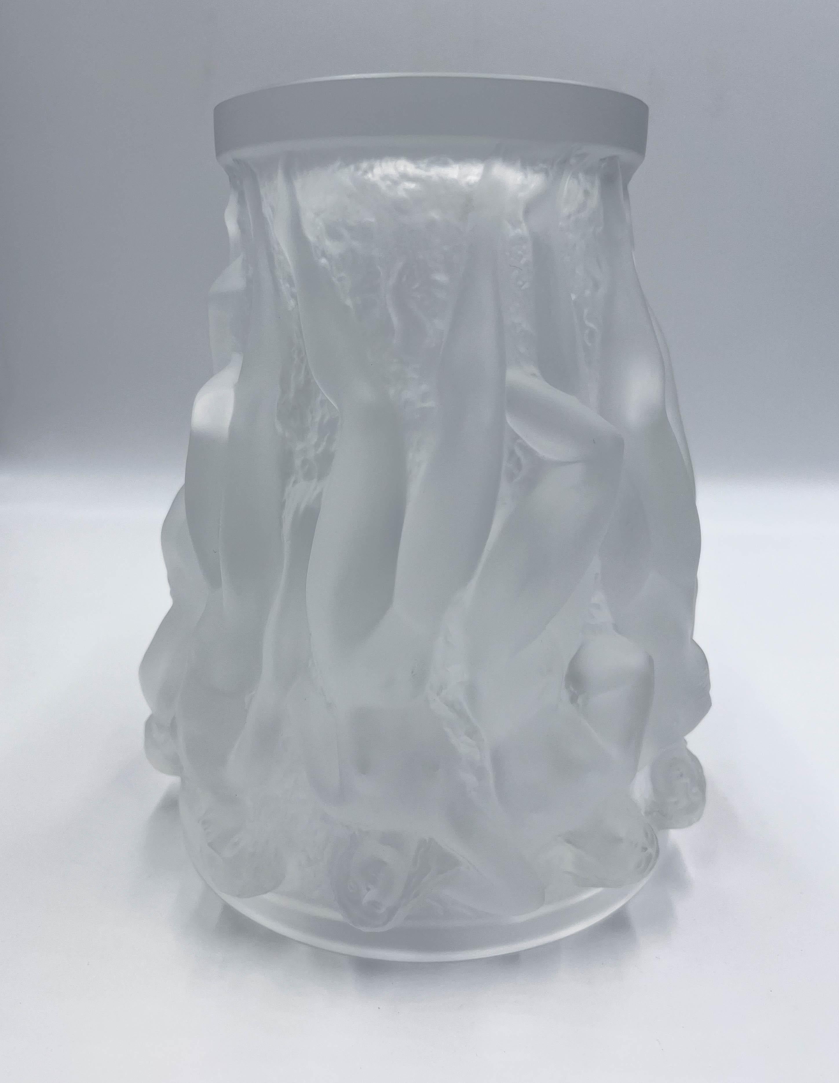 Lalique Crystal Bacchantes Vase 9