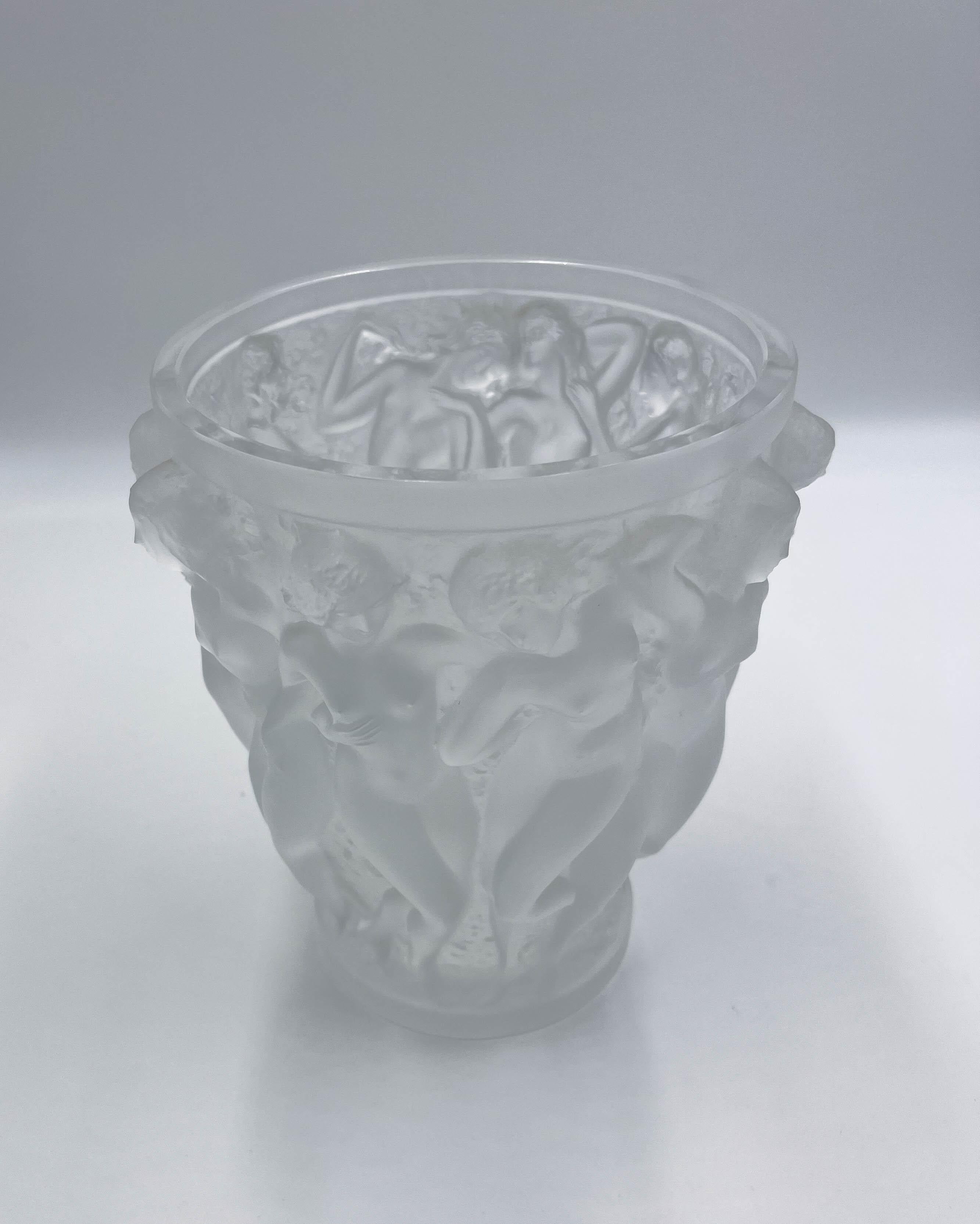 Lalique Crystal Bacchantes Vase In Good Condition In Palm Beach Gardens, FL