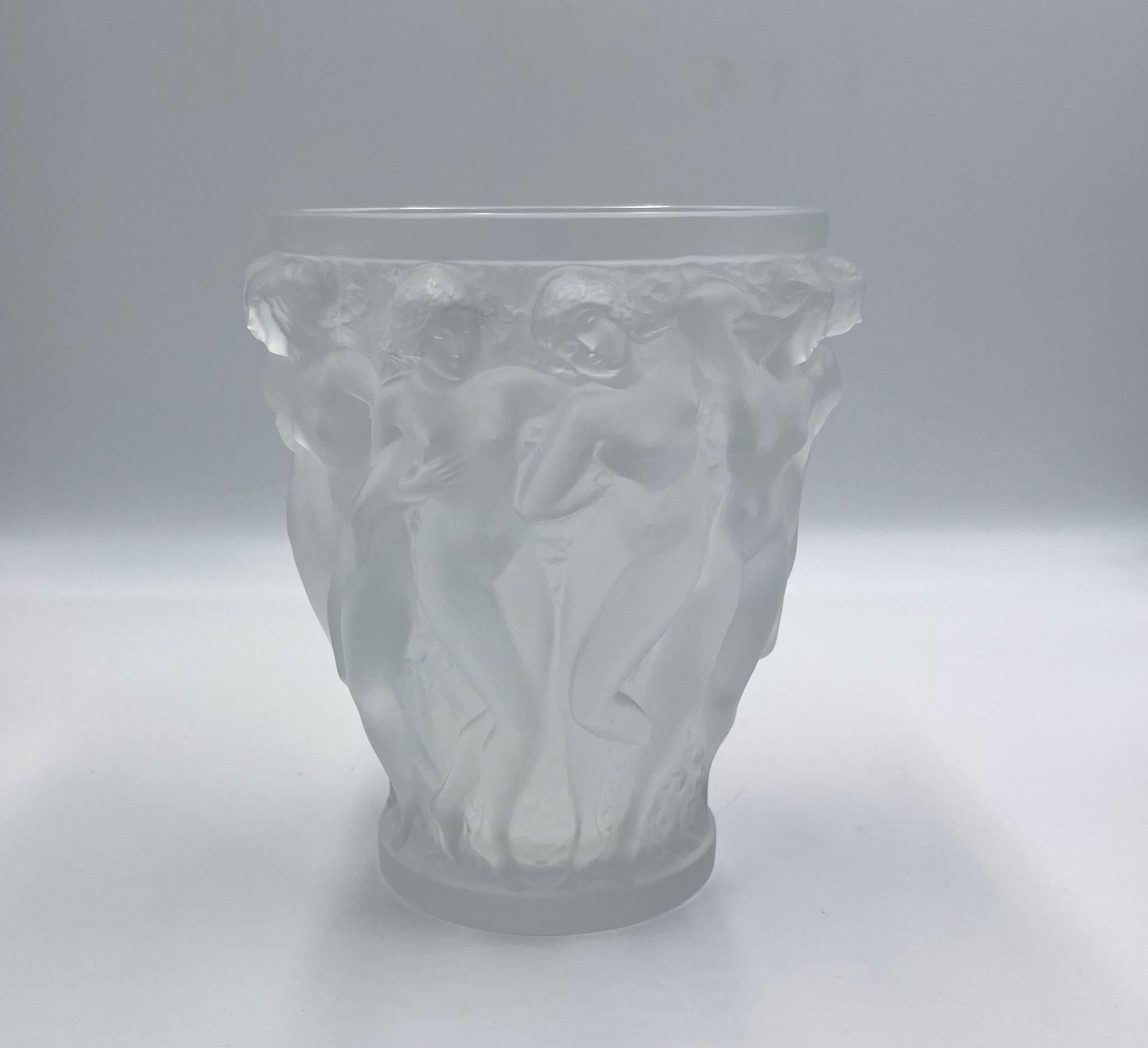 Lalique Crystal Bacchantes Vase 1
