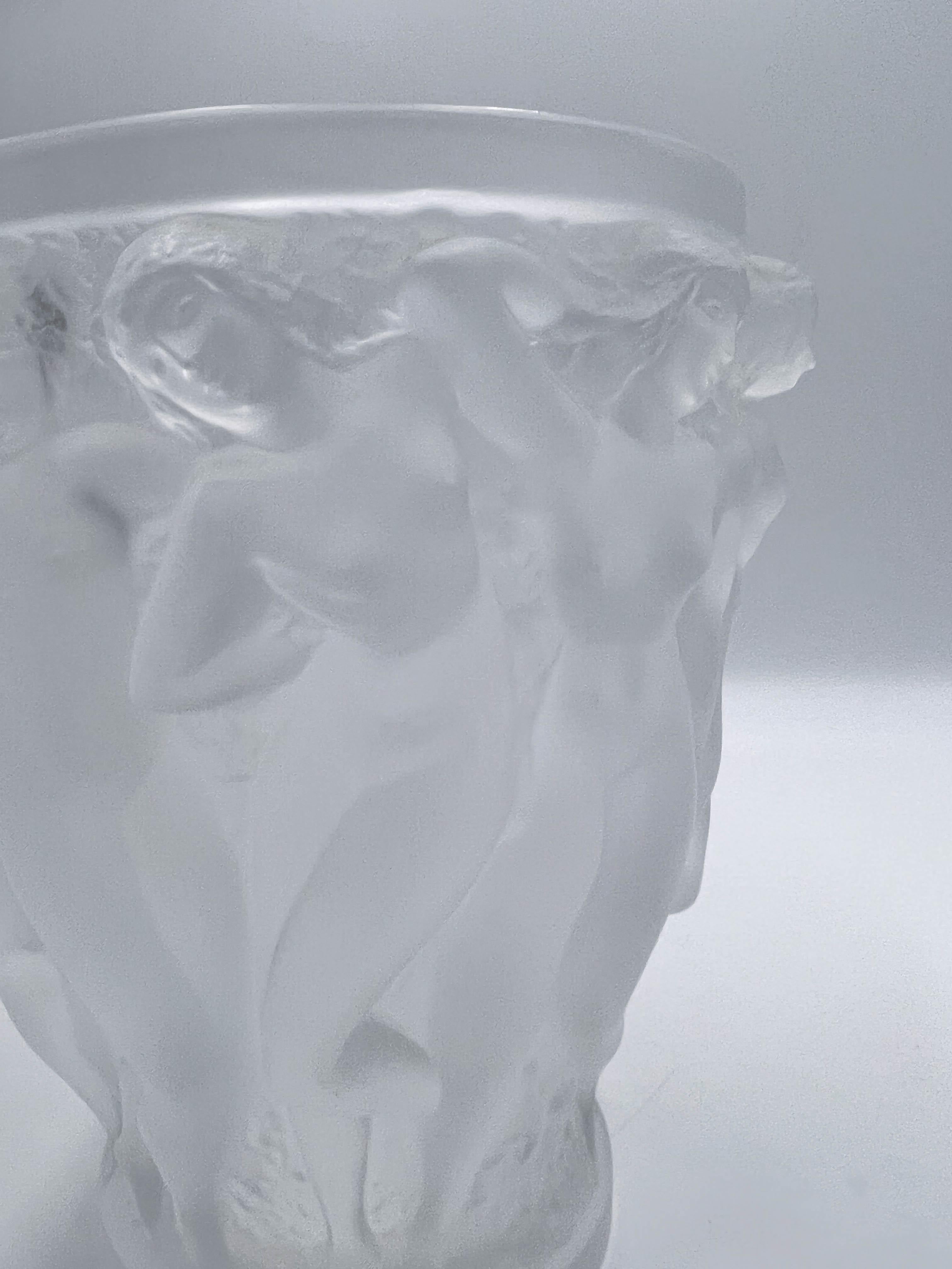 Lalique Crystal Bacchantes Vase 2