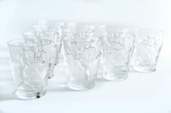 Lalique Crystal Barware Double Old Fashion Glassware Set Ten