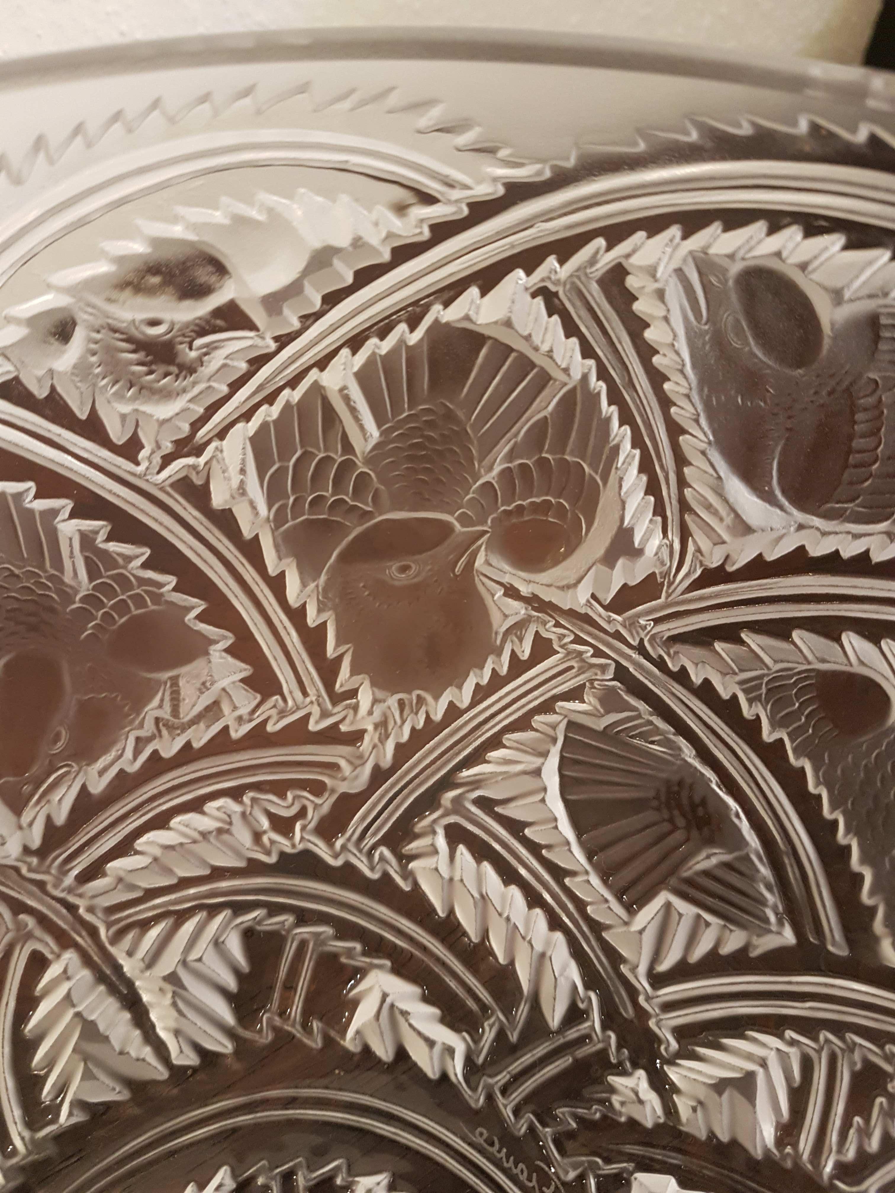 French Lalique Crystal Bowl 