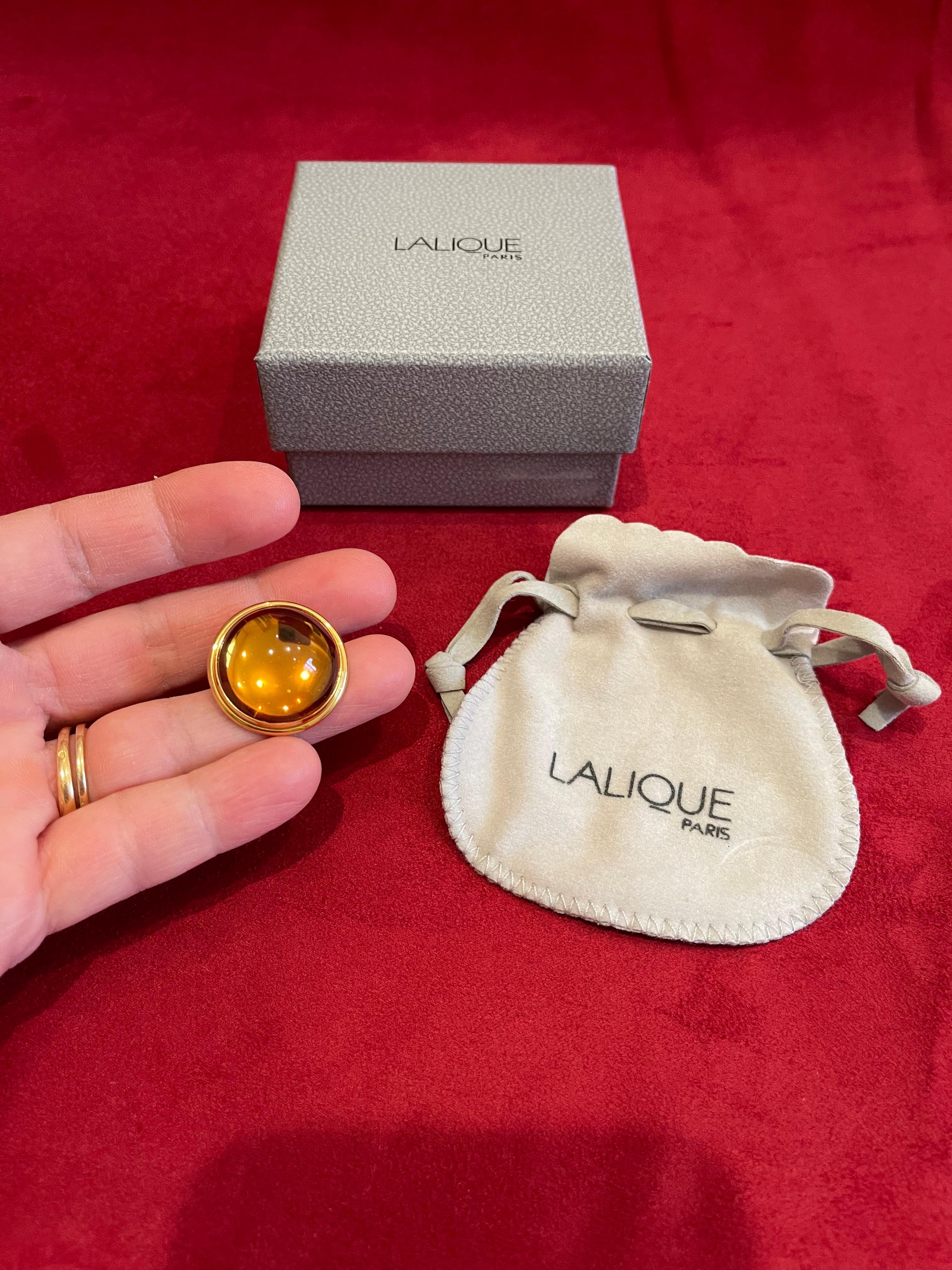 Art nouveau Lalique - Broche / épingle cabochon en cristal