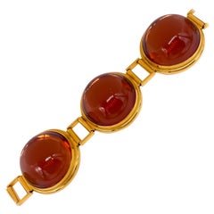 Vintage Lalique Crystal Brown Bracelet