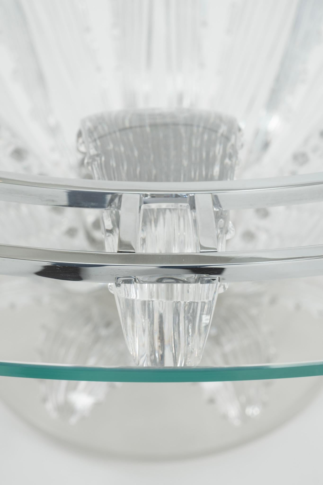French Lalique Crystal Cactus Dining Table Base For Sale