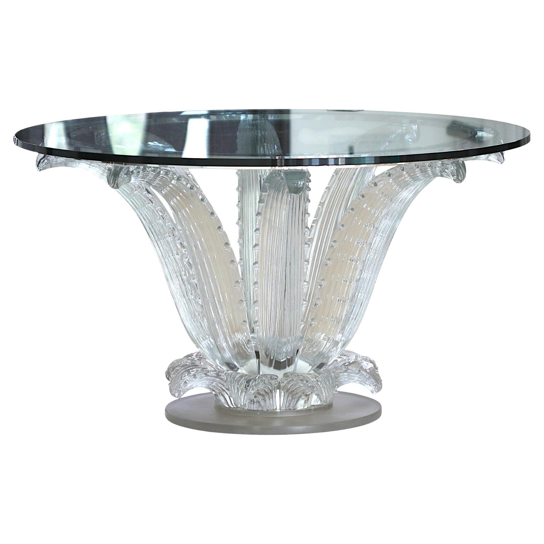 Lalique Crystal “Cactus” Table Designed 1951