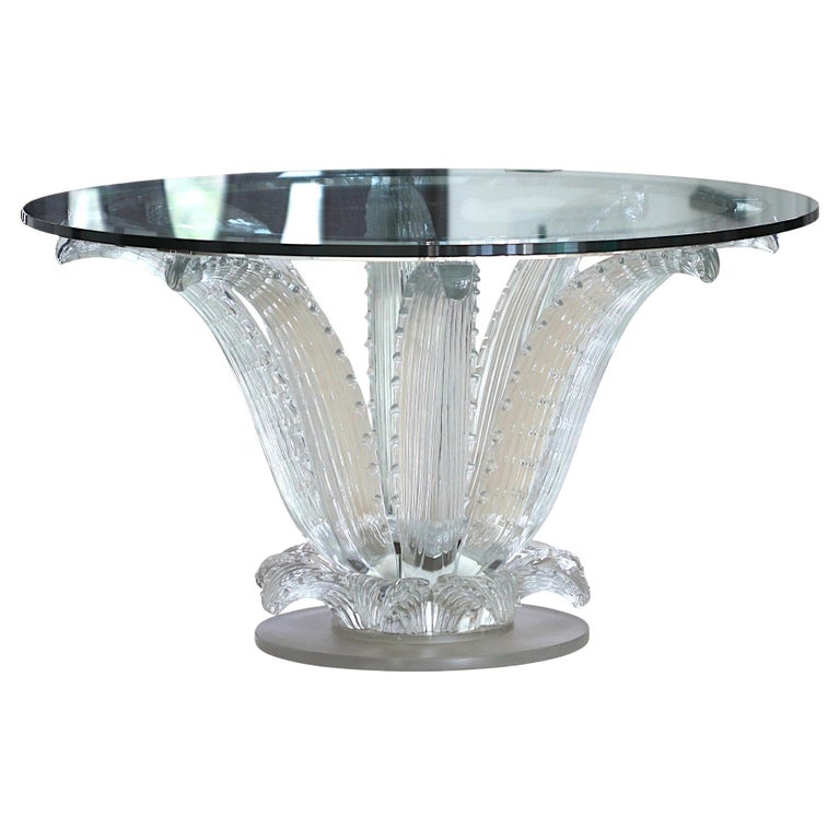 Lalique Crystal Cactus Table Designed 1951