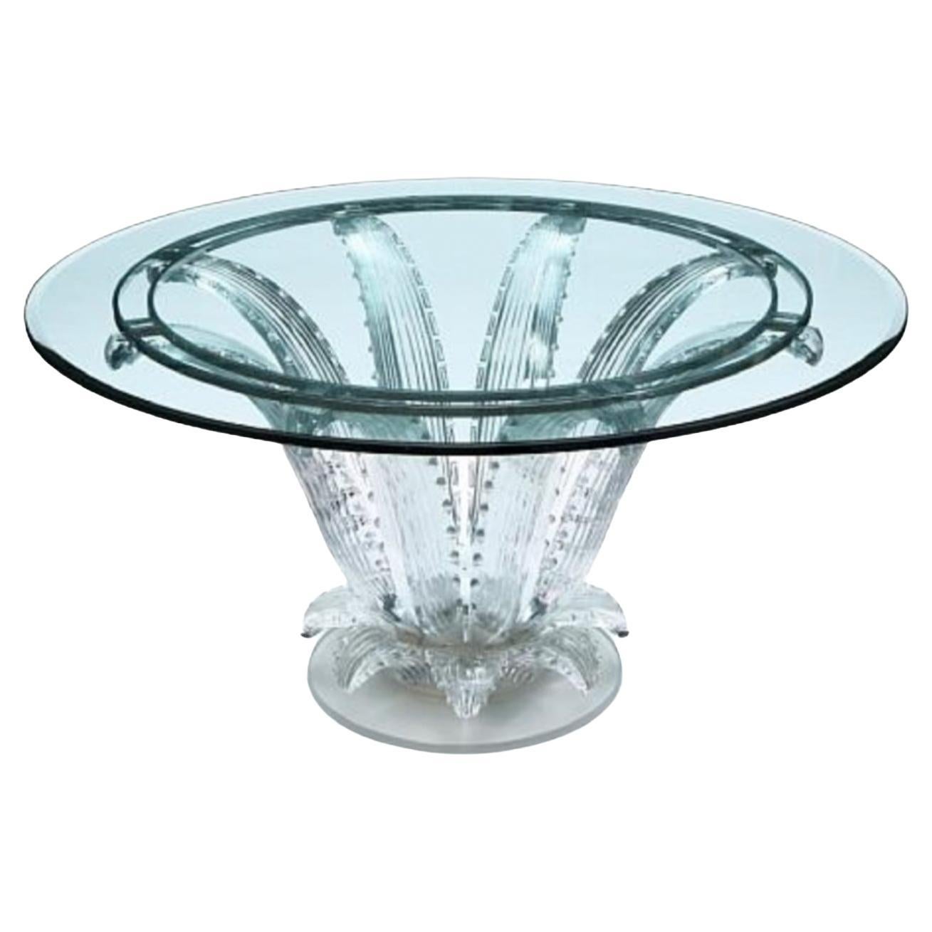 Lalique Crystal "CACTUS" Table For Sale at 1stDibs