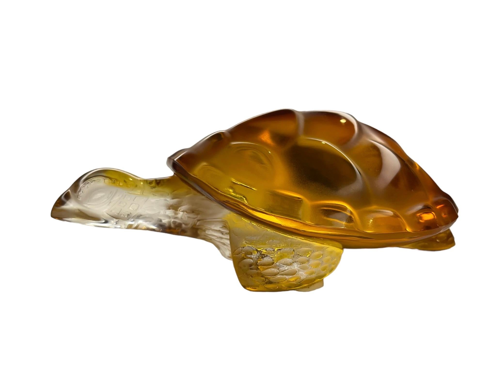 Lalique Crystal “Caroline” Turtle Sculpture/Paperweight  7
