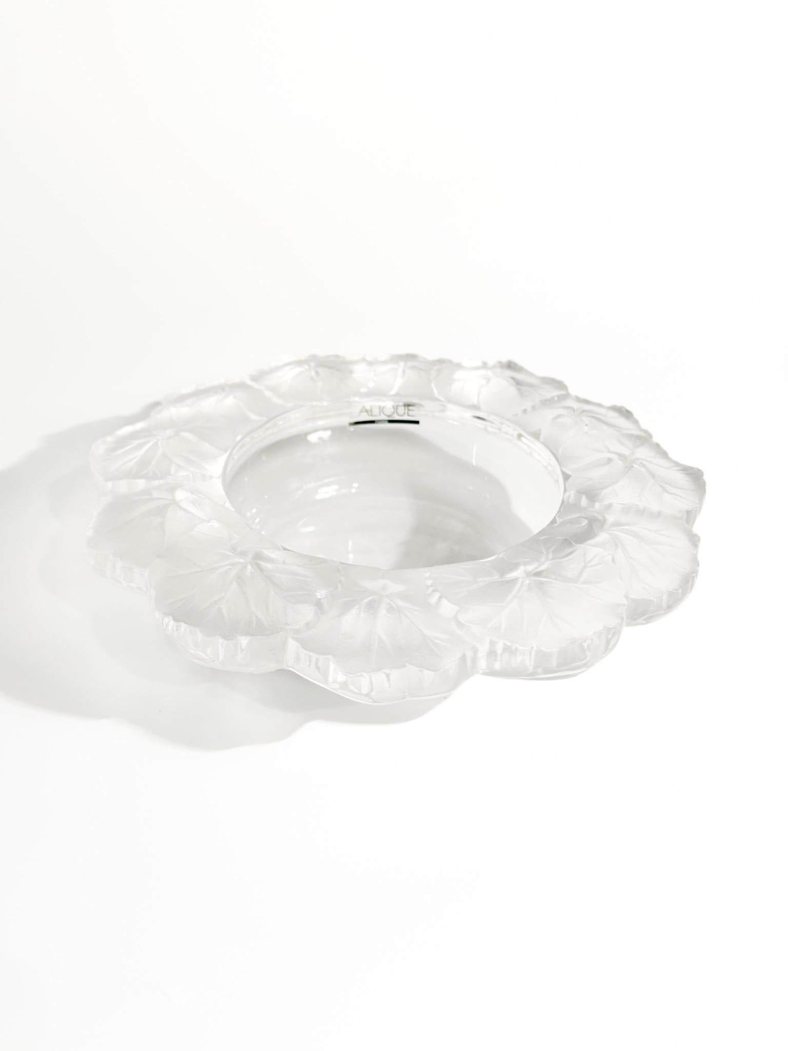 Art Nouveau Lalique Crystal Centerpiece Bowl Honfleur Collection 1970s