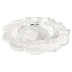 Lalique Crystal Centerpiece Bowl Honfleur Collection 1970s