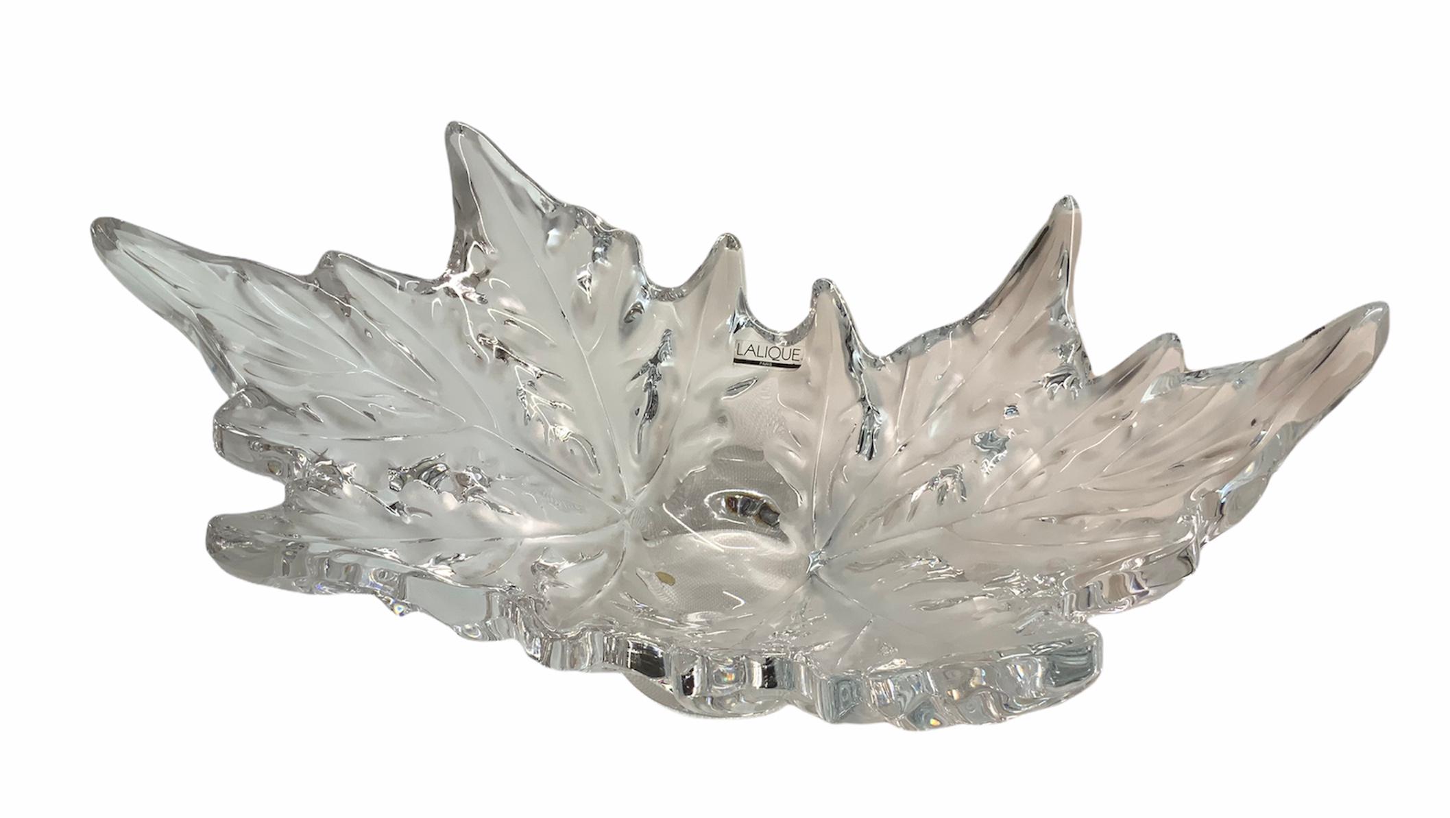 20th Century Lalique Crystal Champs-Elysees Bowl Vase For Sale