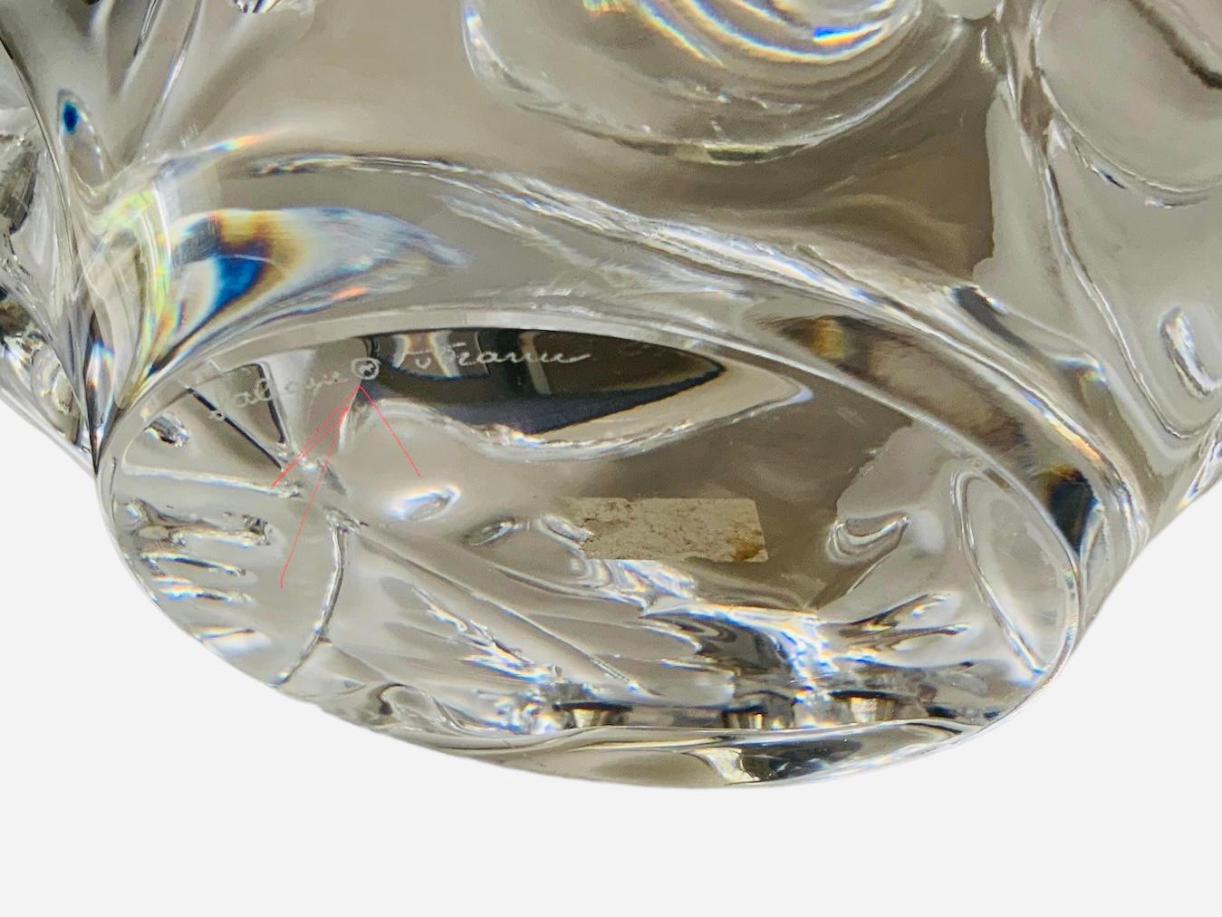 Art Nouveau Lalique Crystal Champs-Elysees Bowl Vase For Sale