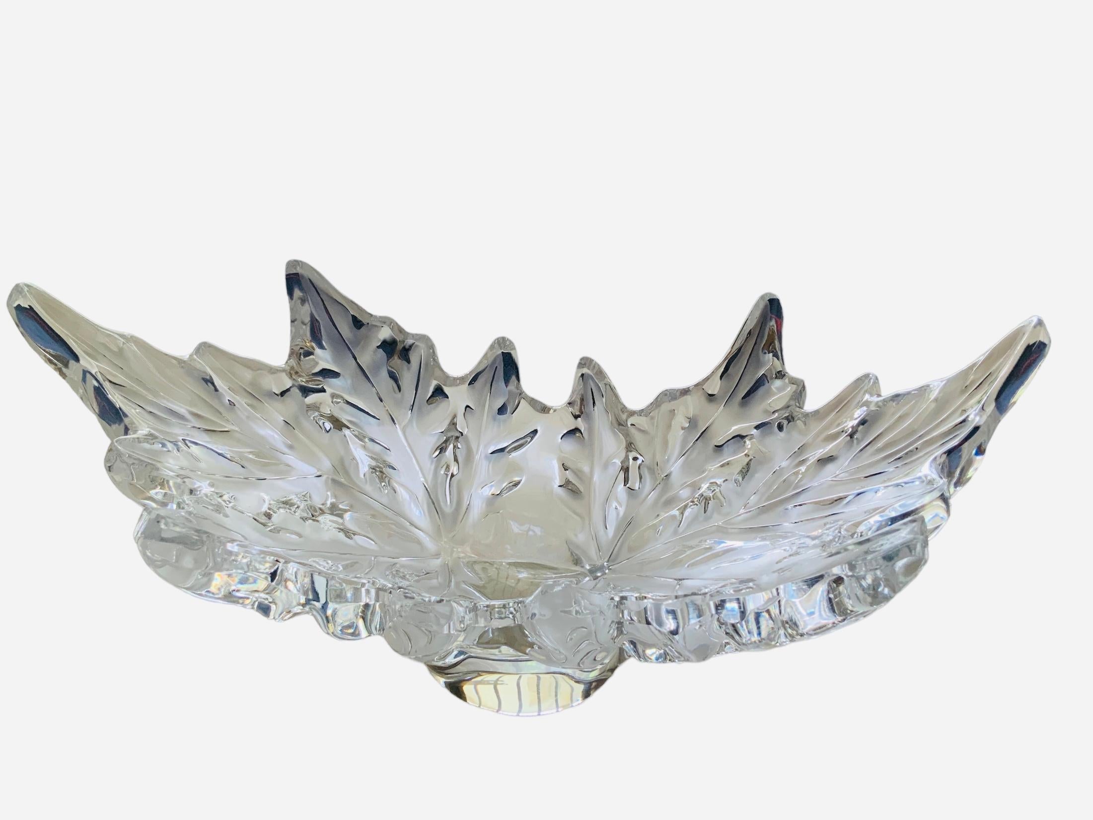 French Lalique Crystal Champs-Elysees Bowl Vase For Sale
