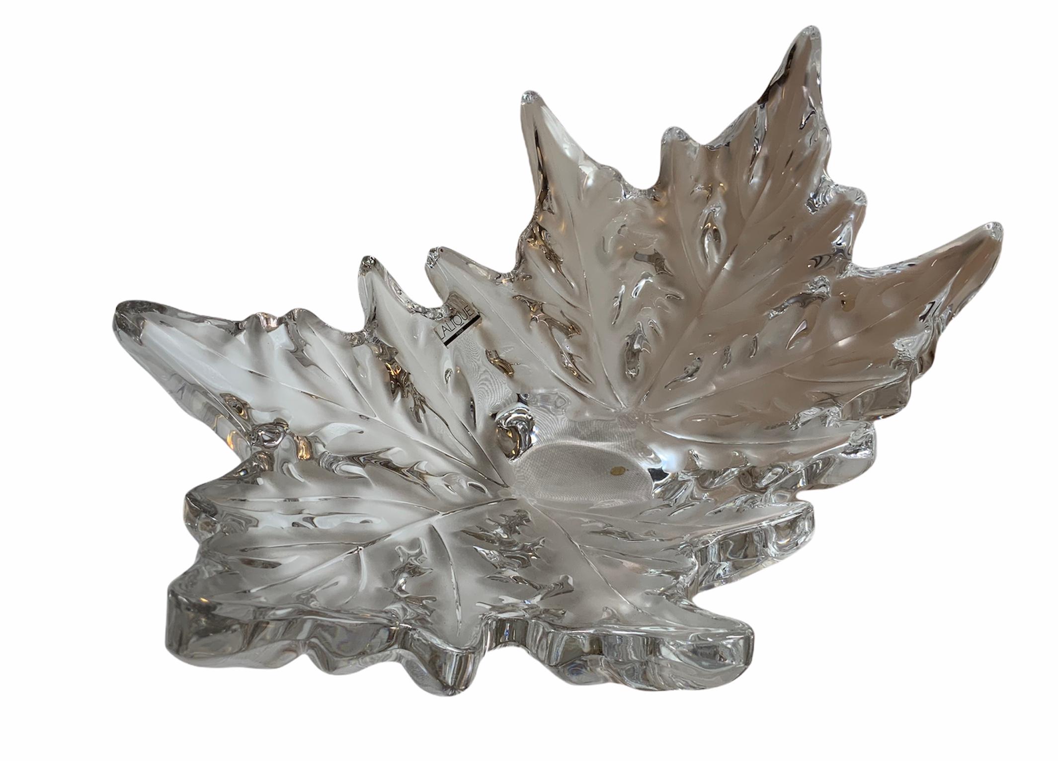 French Lalique Crystal Champs-Elysees Bowl Vase For Sale