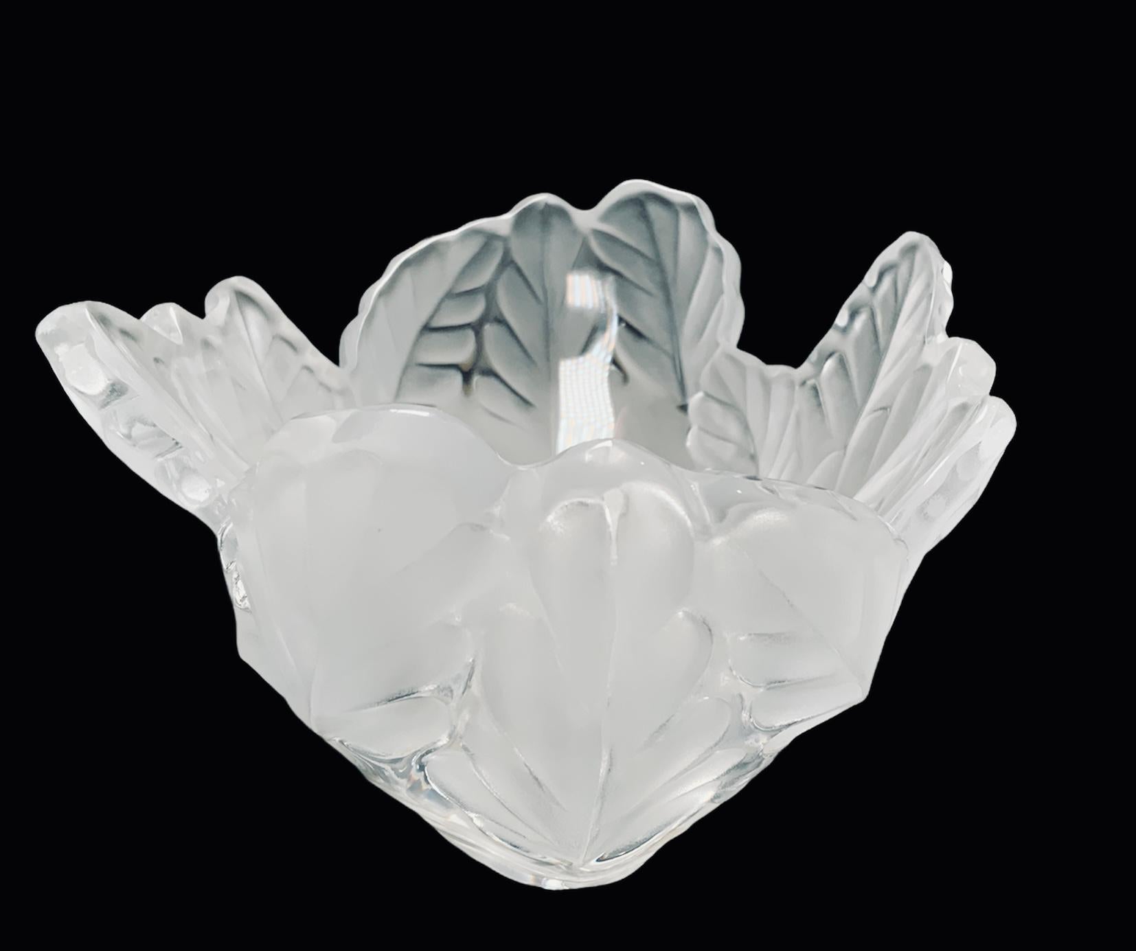 Art Nouveau Lalique Crystal Compiegne Jardiniere Bowl