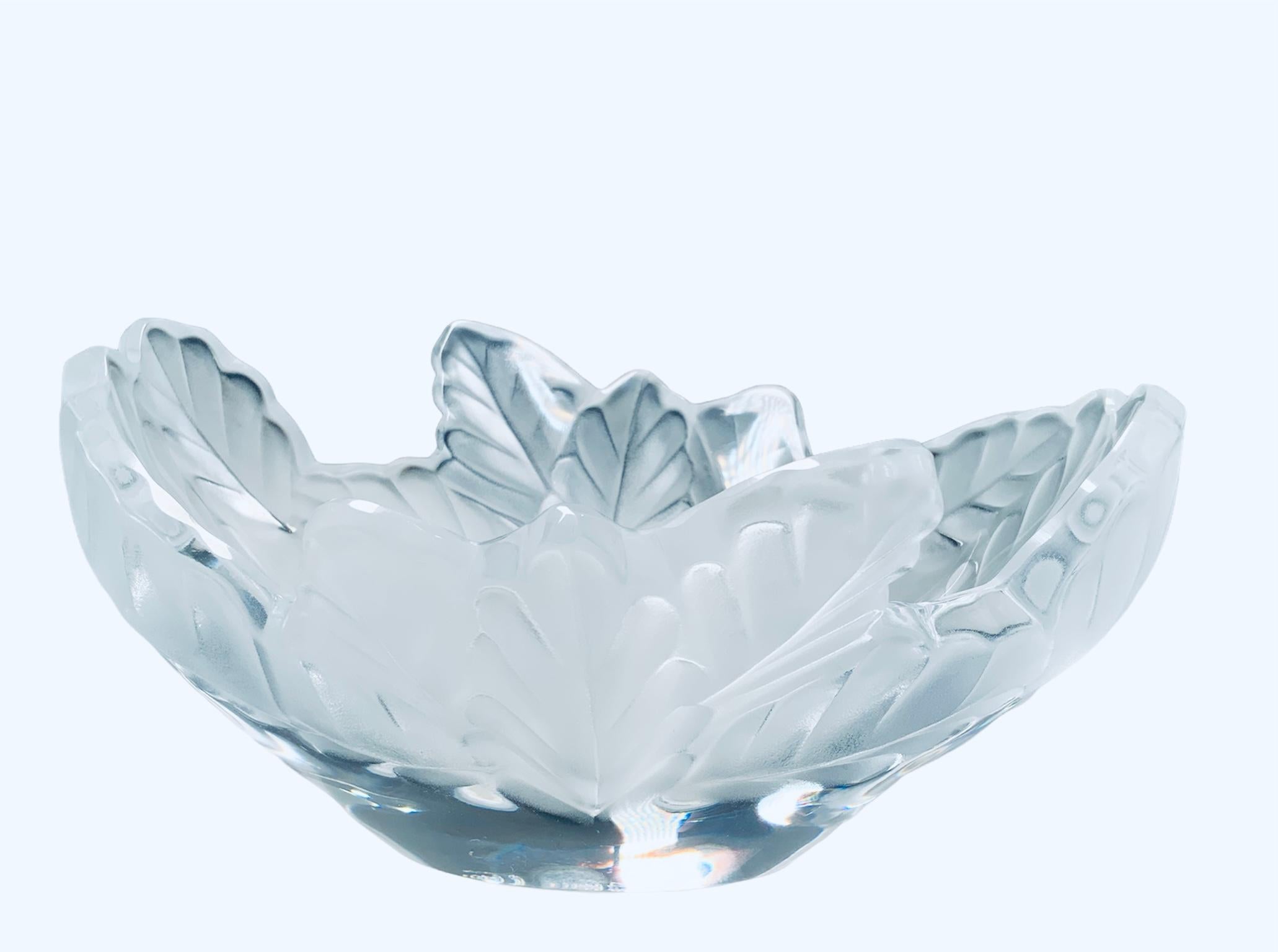 French Lalique Crystal Compiegne Jardiniere Bowl