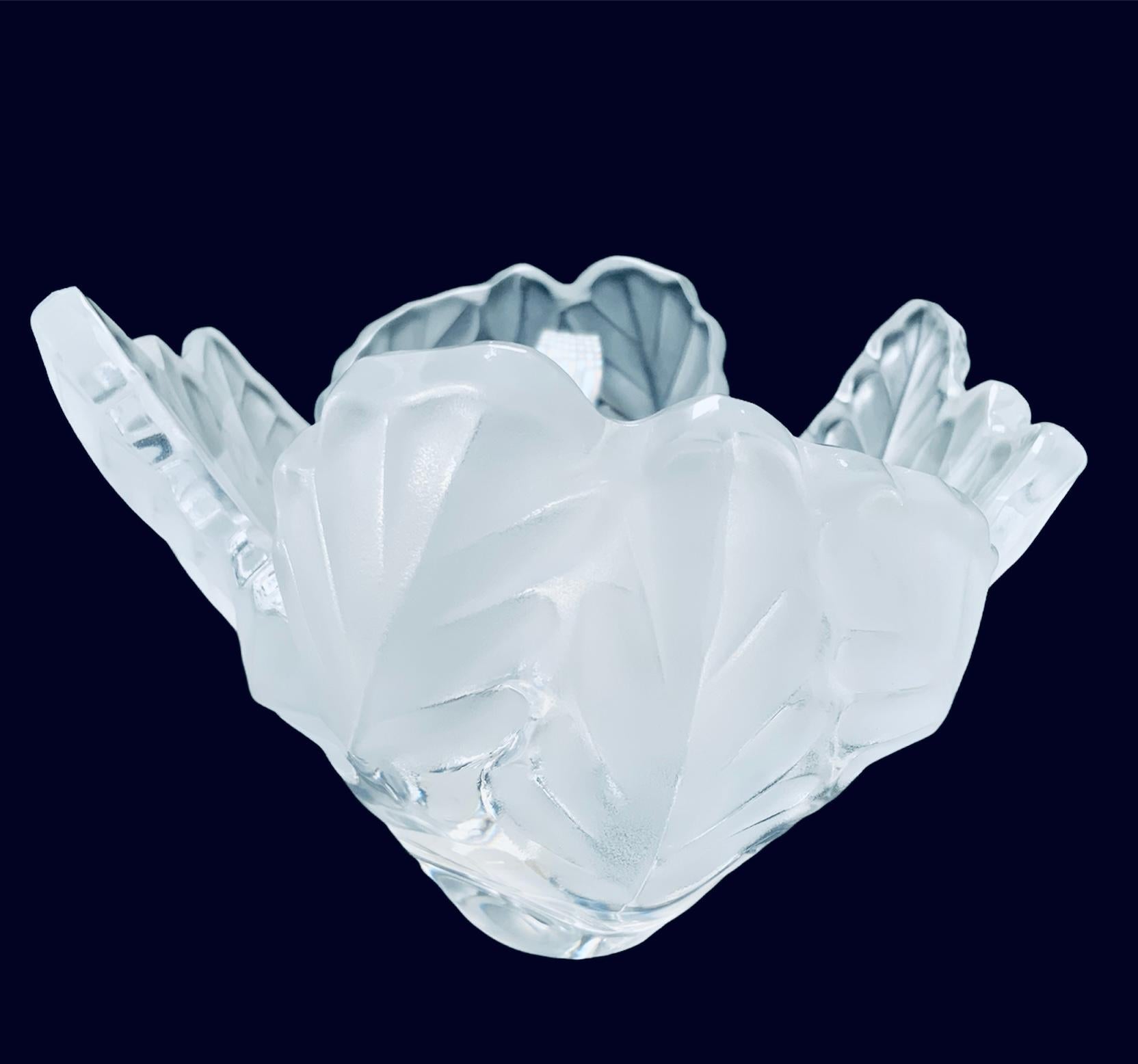 Molded Lalique Crystal Compiegne Jardiniere Bowl