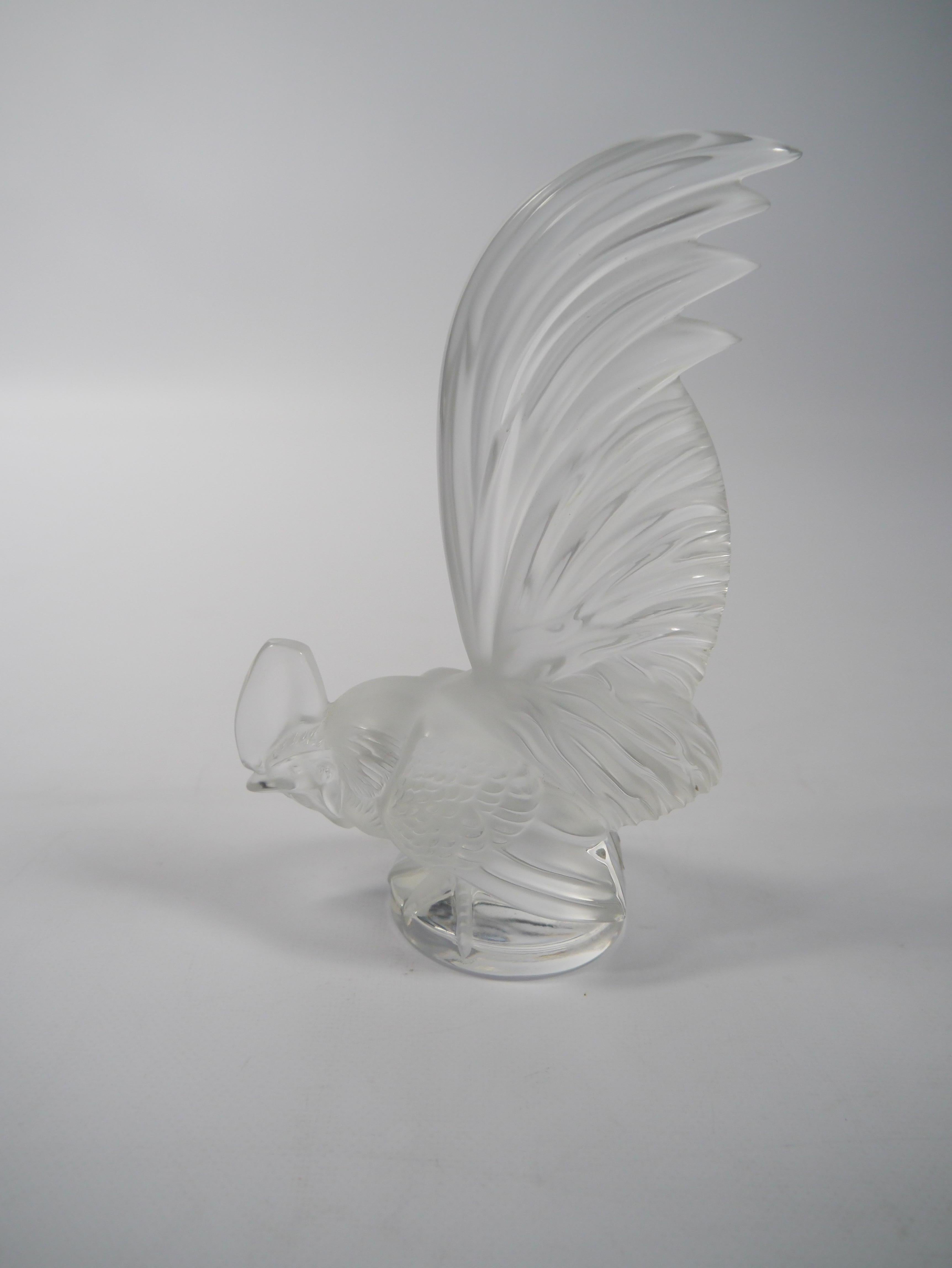 Rene Lalique hood ornament sculpture designed in 1928. This specific piece fabricated in the 1950s. Wears original sticker 