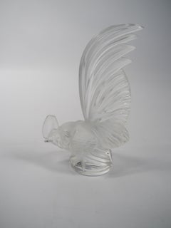 Scultura di cristallo Coq / Gallo di Lalique, Francia, anni '50
