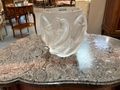 Lalique crystal dolphin vase